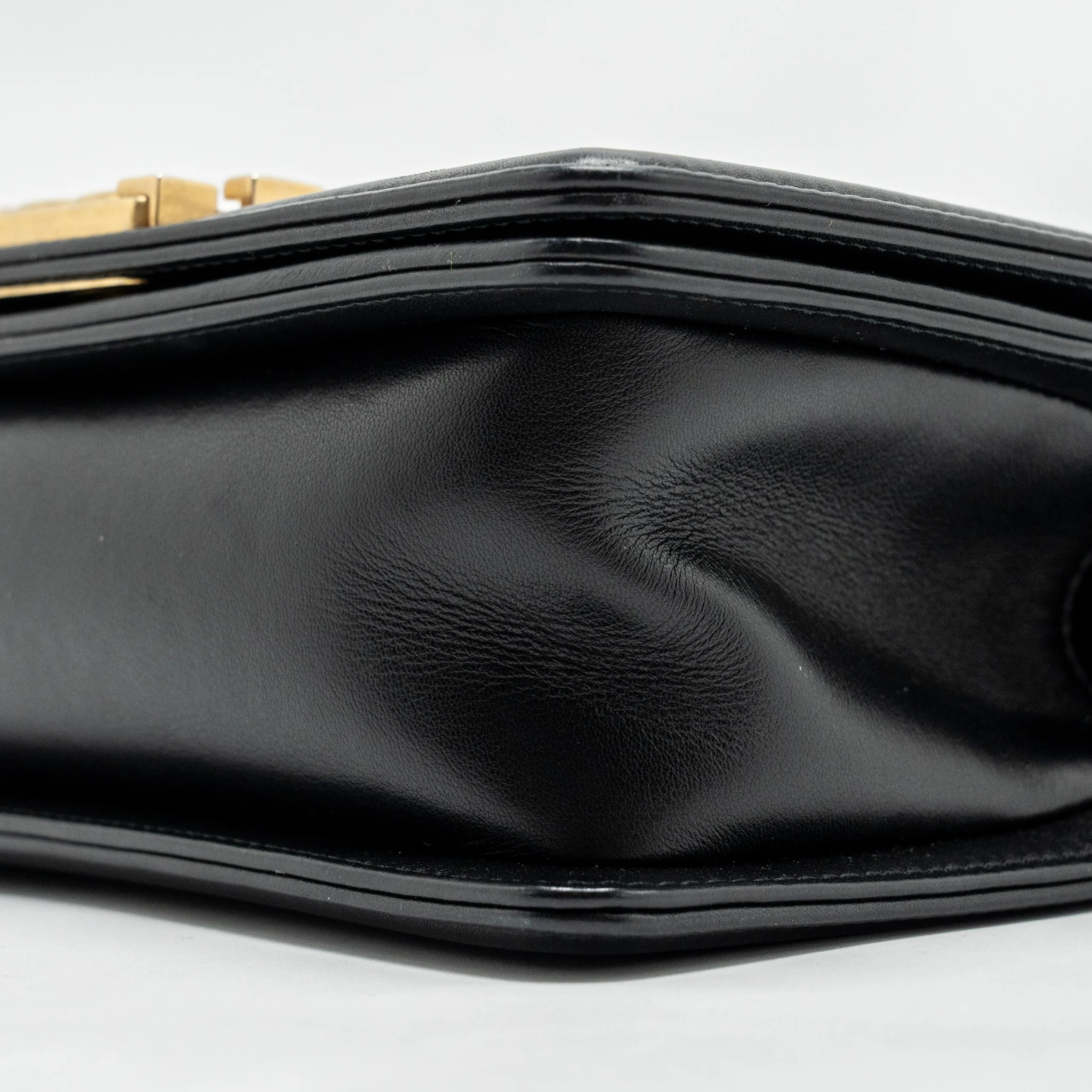 Chanel Small Boy Bag Calfskin Black GHW (Microchip) - Image 7