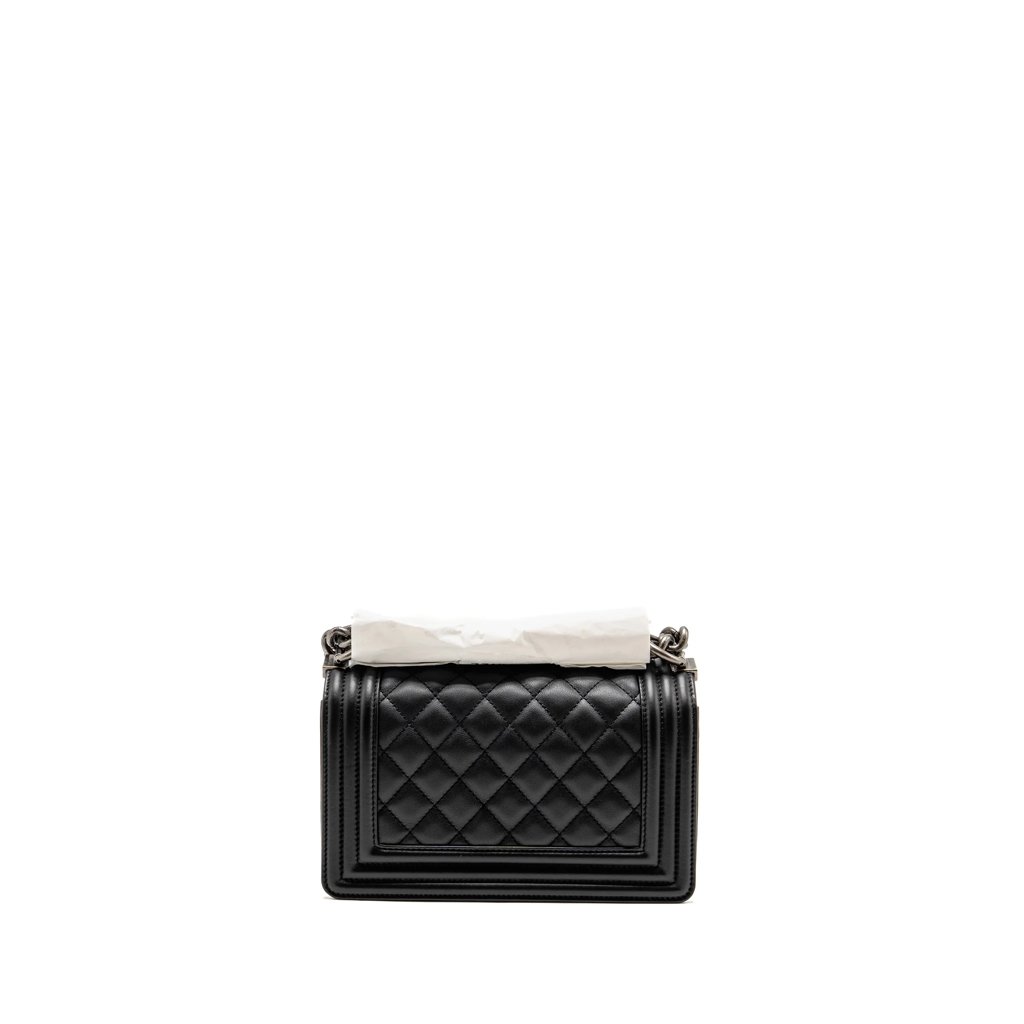 Chanel Small Boy Bag Calfskin Black SHW (Microchip) - Image 2