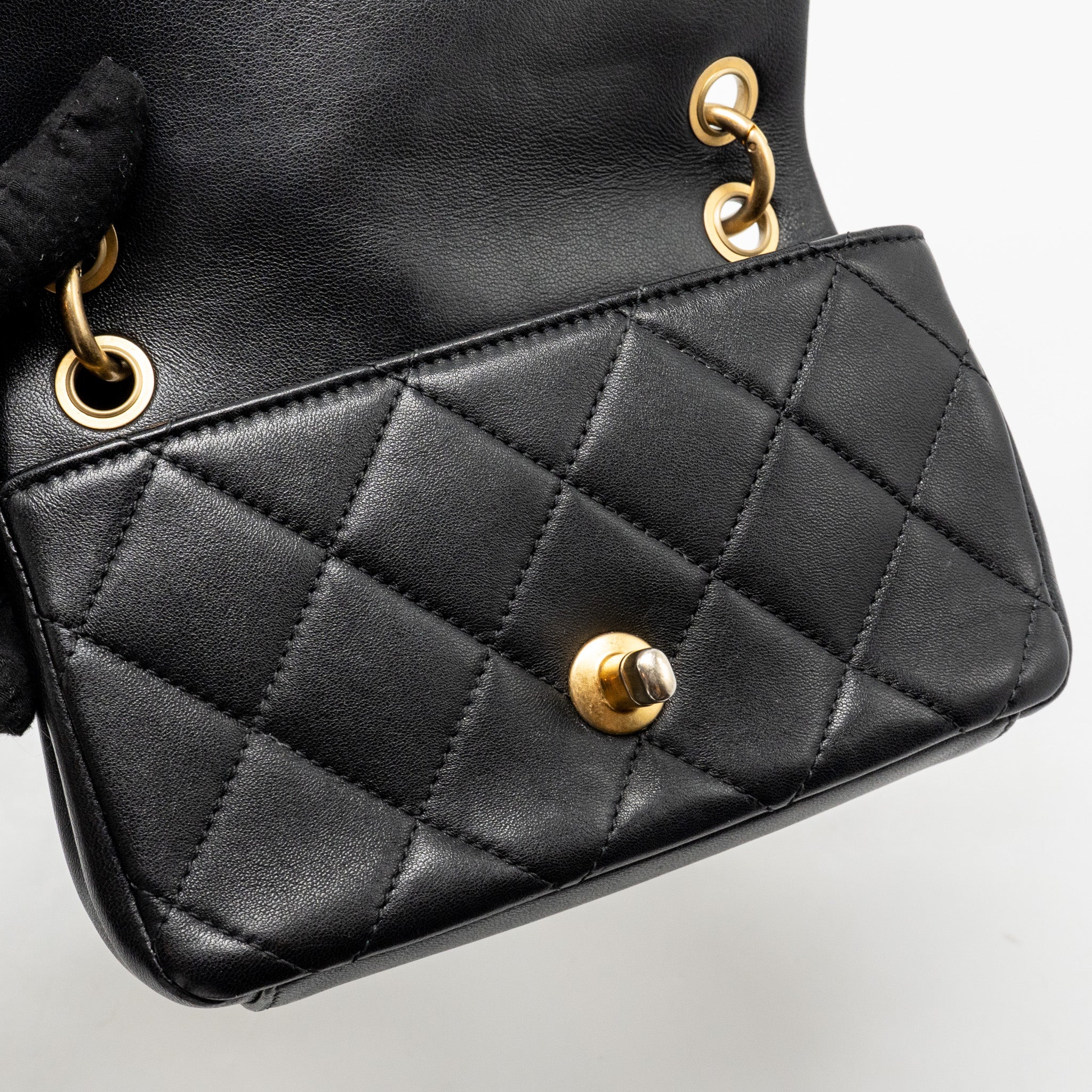Chanel Small Chain Is More Flap Bag Lambskin Black GHW - Image 14