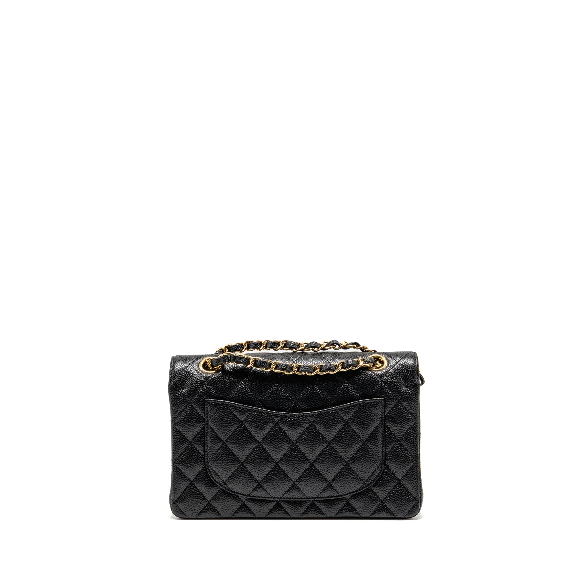 Chanel small classic double flap bag caviar black GHW - Image 2