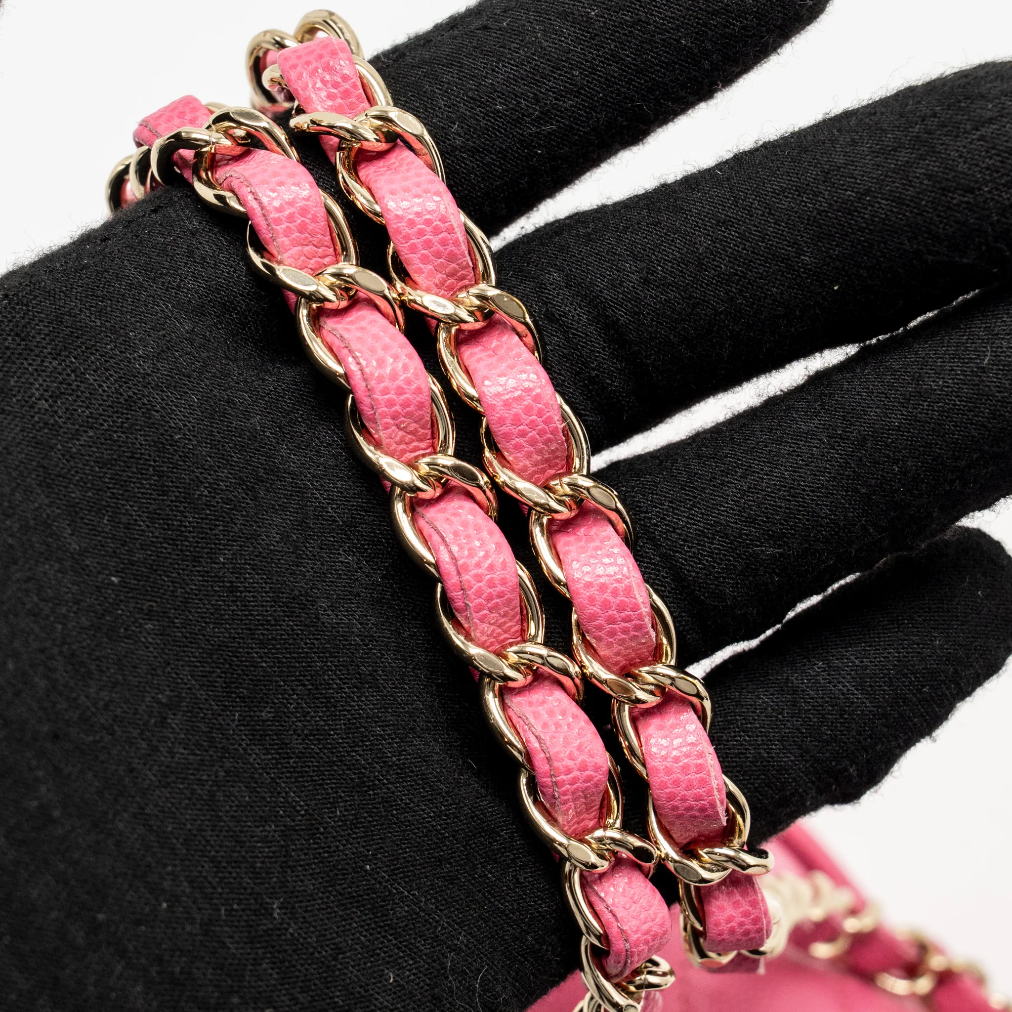Chanel Small Classic Double Flap Bag Caviar Hot Pink LGHW - Image 20