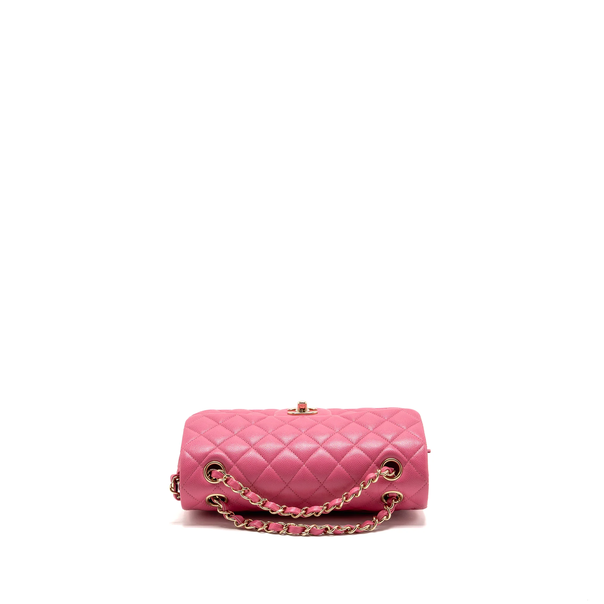 Chanel Small Classic Double Flap Bag Caviar Hot Pink LGHW - Image 5
