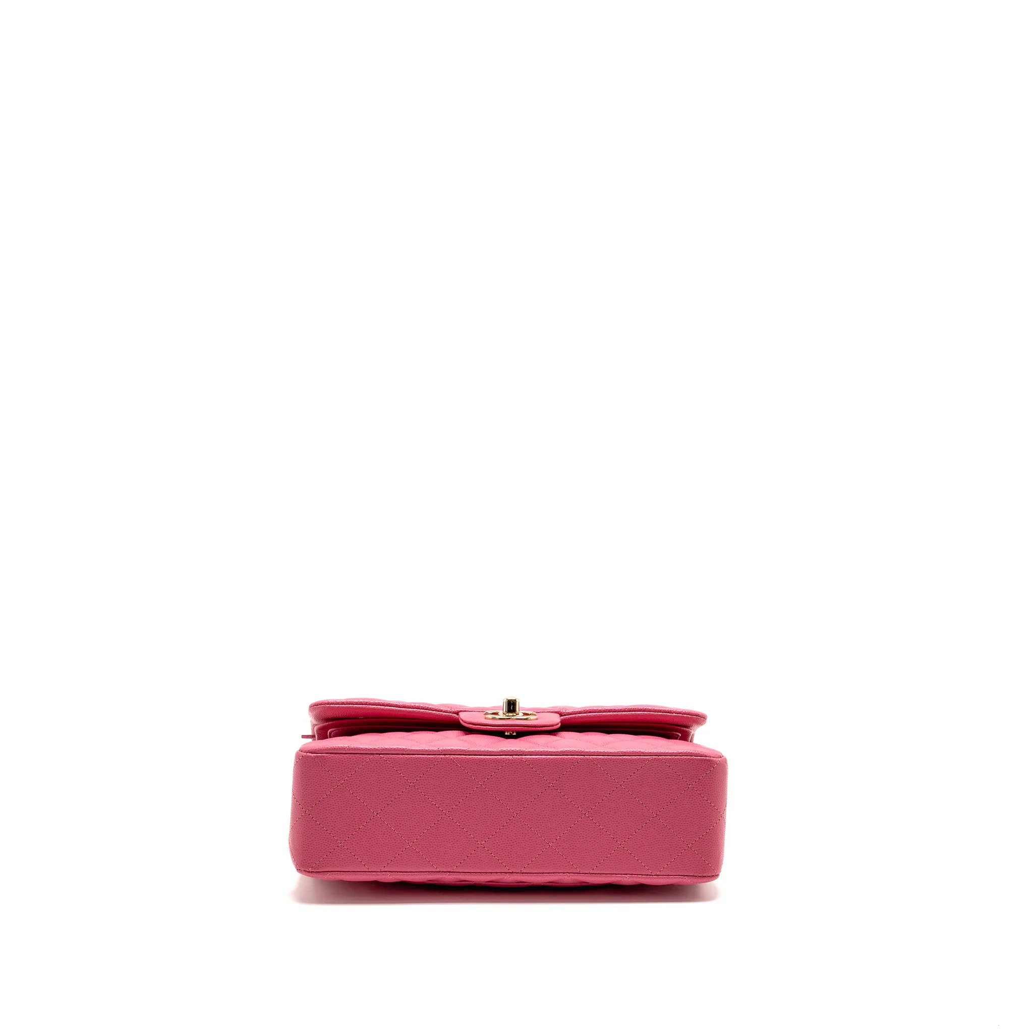 Chanel Small Classic Double Flap Bag Caviar Hot Pink LGHW - Image 6
