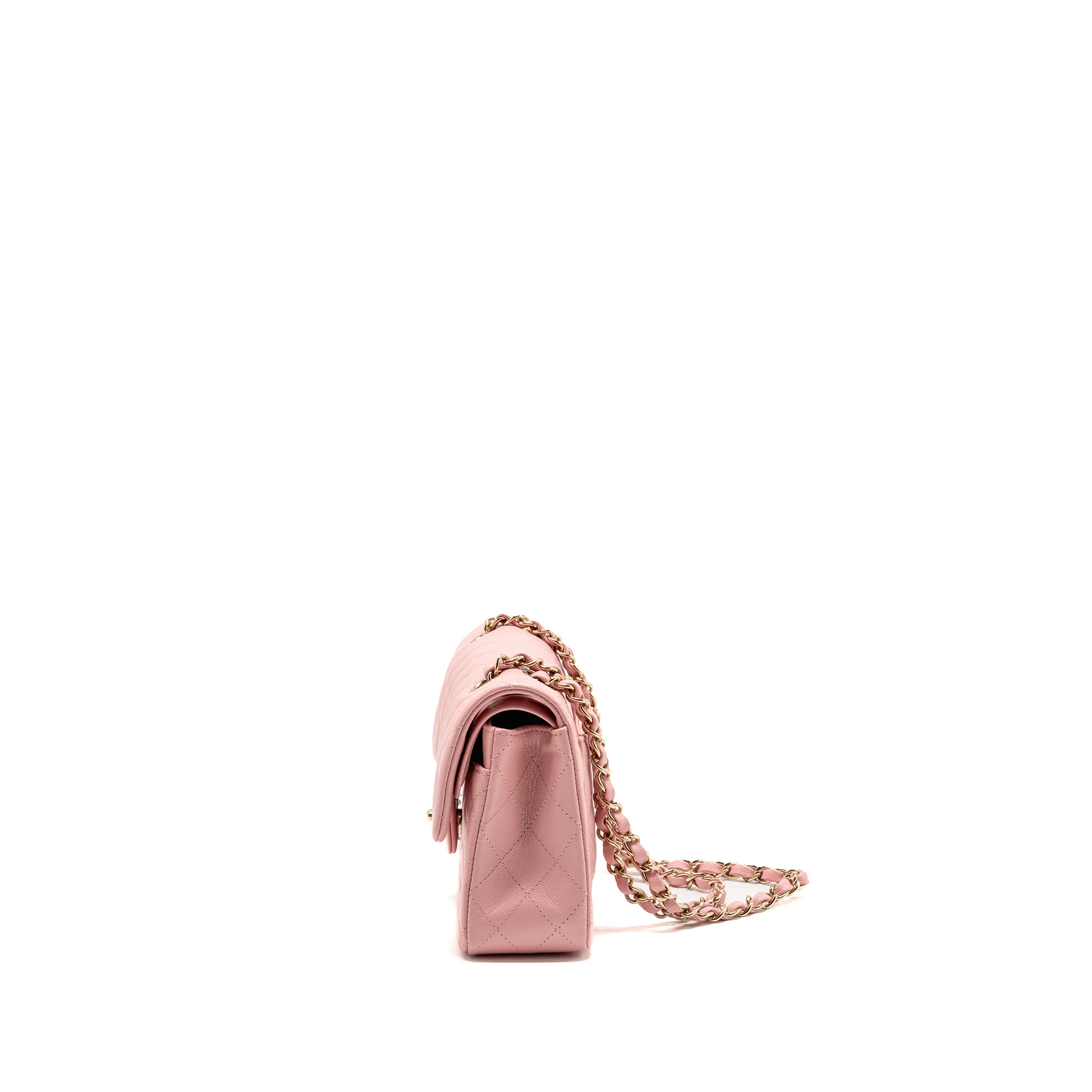 Chanel small classic double flap bag caviar light pink LGHW (microchip) - Image 4