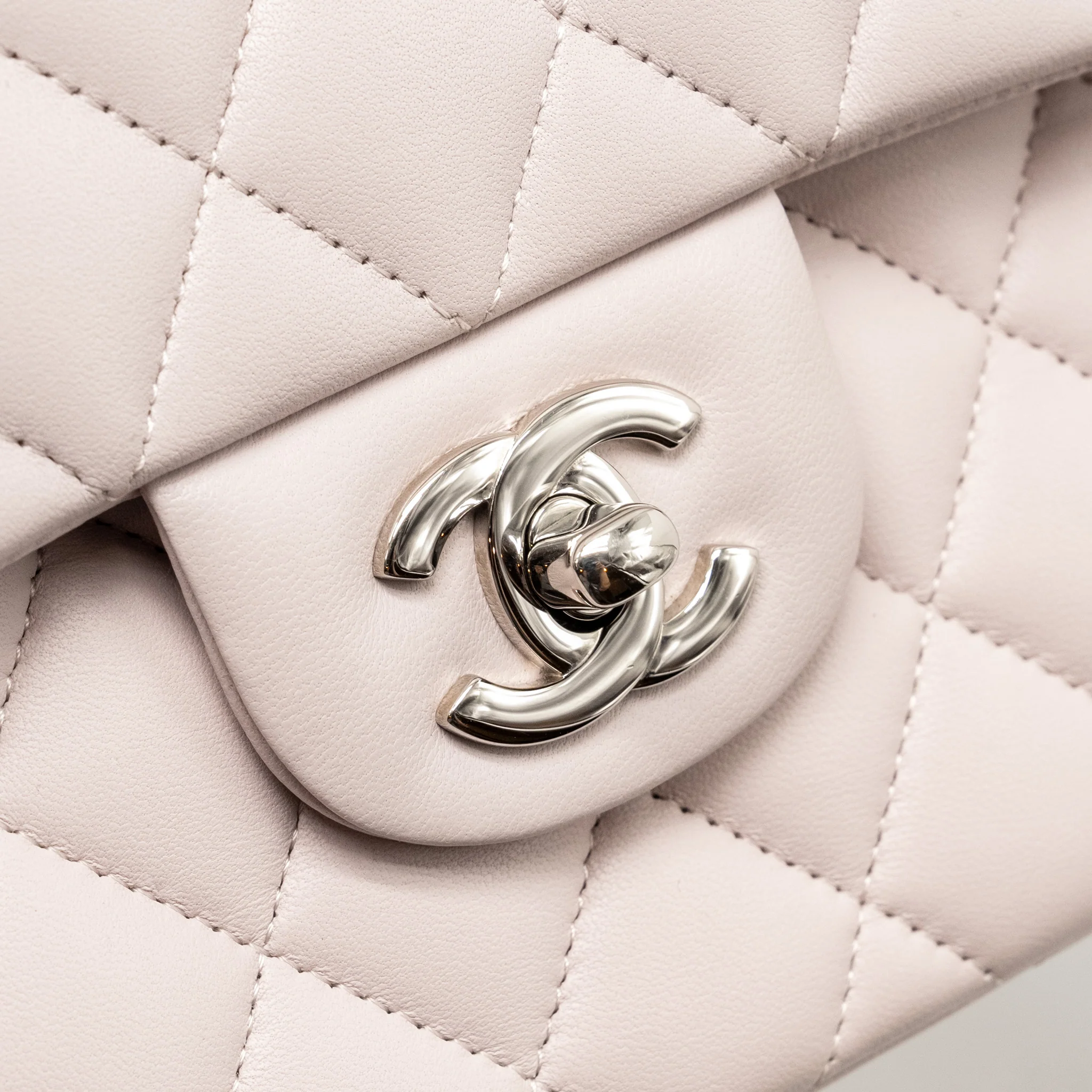 Chanel Small Classic Double Flap Bag Lambskin Light Purple SHW (Microchip) - Image 12