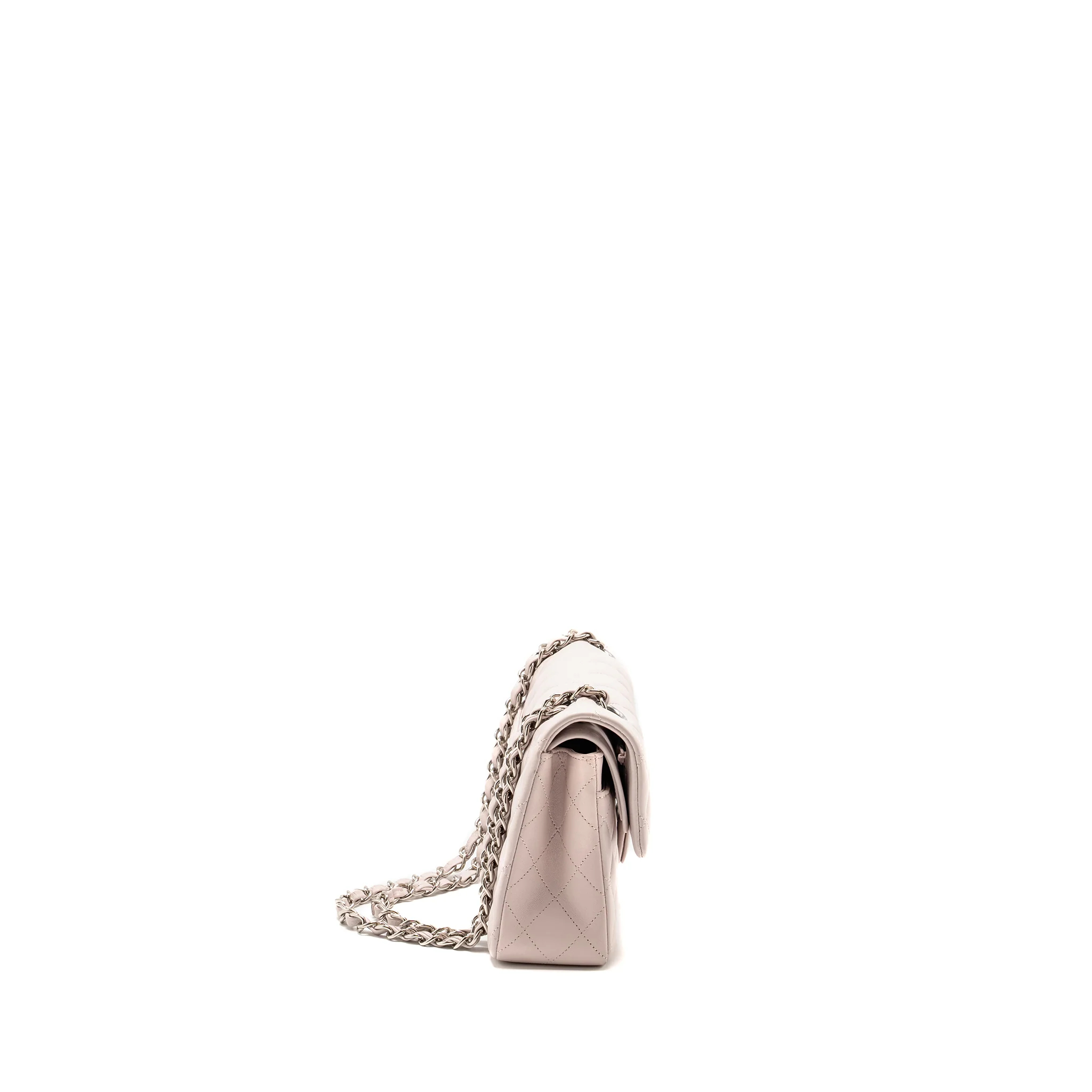 Chanel Small Classic Double Flap Bag Lambskin Light Purple SHW (Microchip) - Image 3