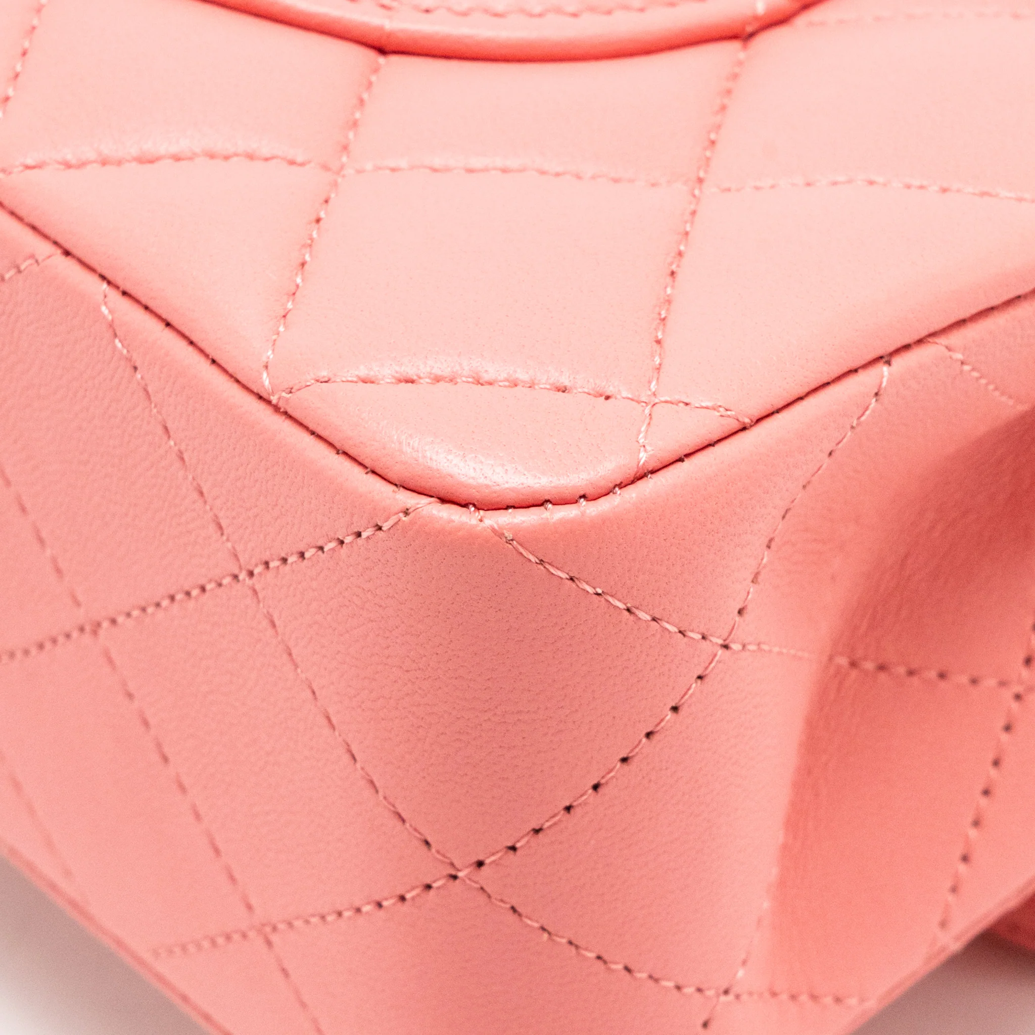 Chanel Small Classic Double Flap Bag Lambskin Pink LGHW (Microchip) - Image 12