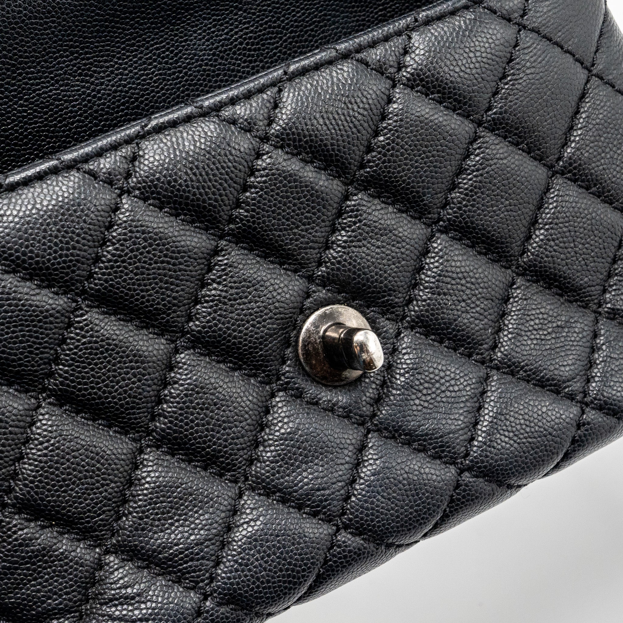 Chanel Small Coco Handle Caviar Black Ruthenium Hardware - Image 13