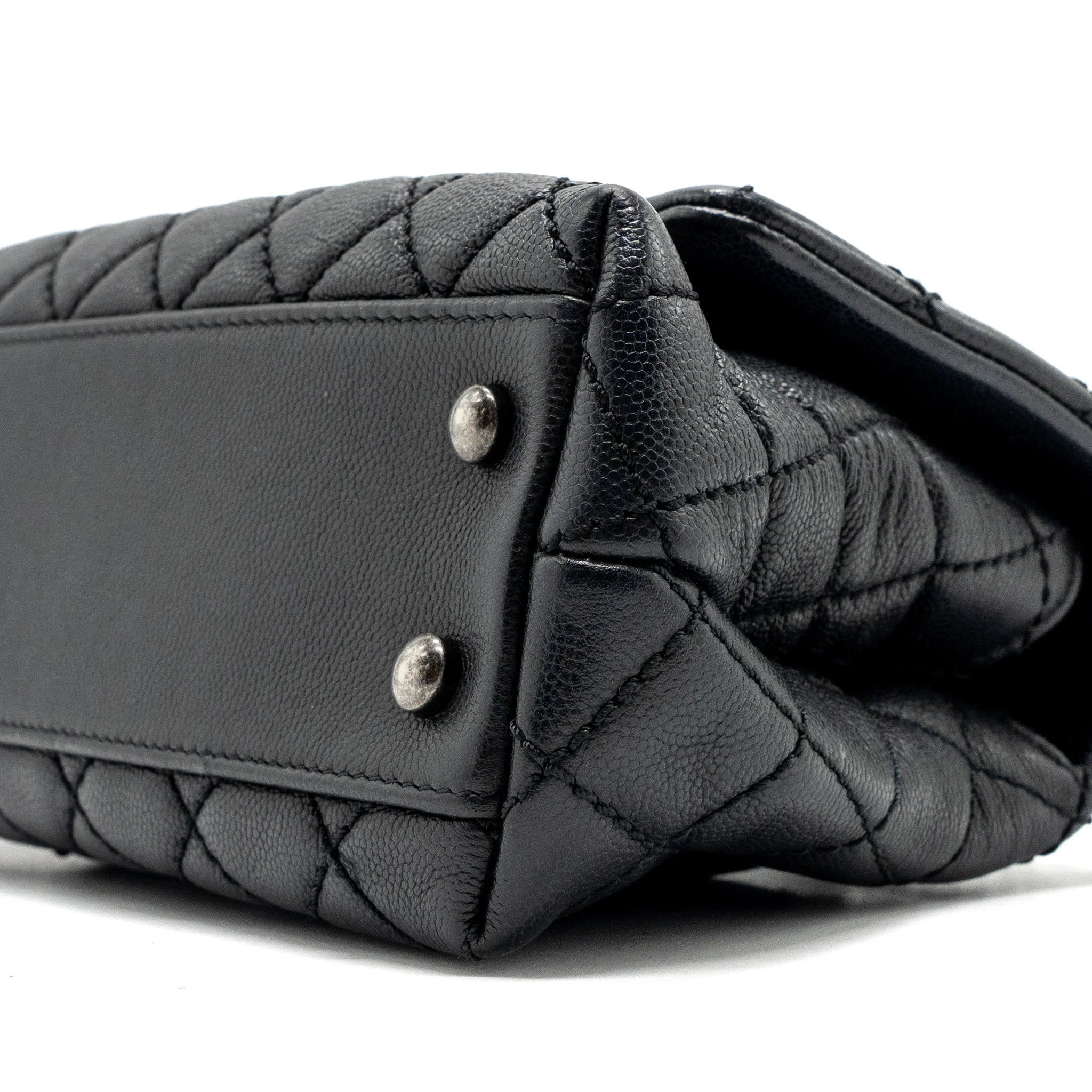 Chanel Small Coco Handle Caviar Black Ruthenium Hardware - Image 7