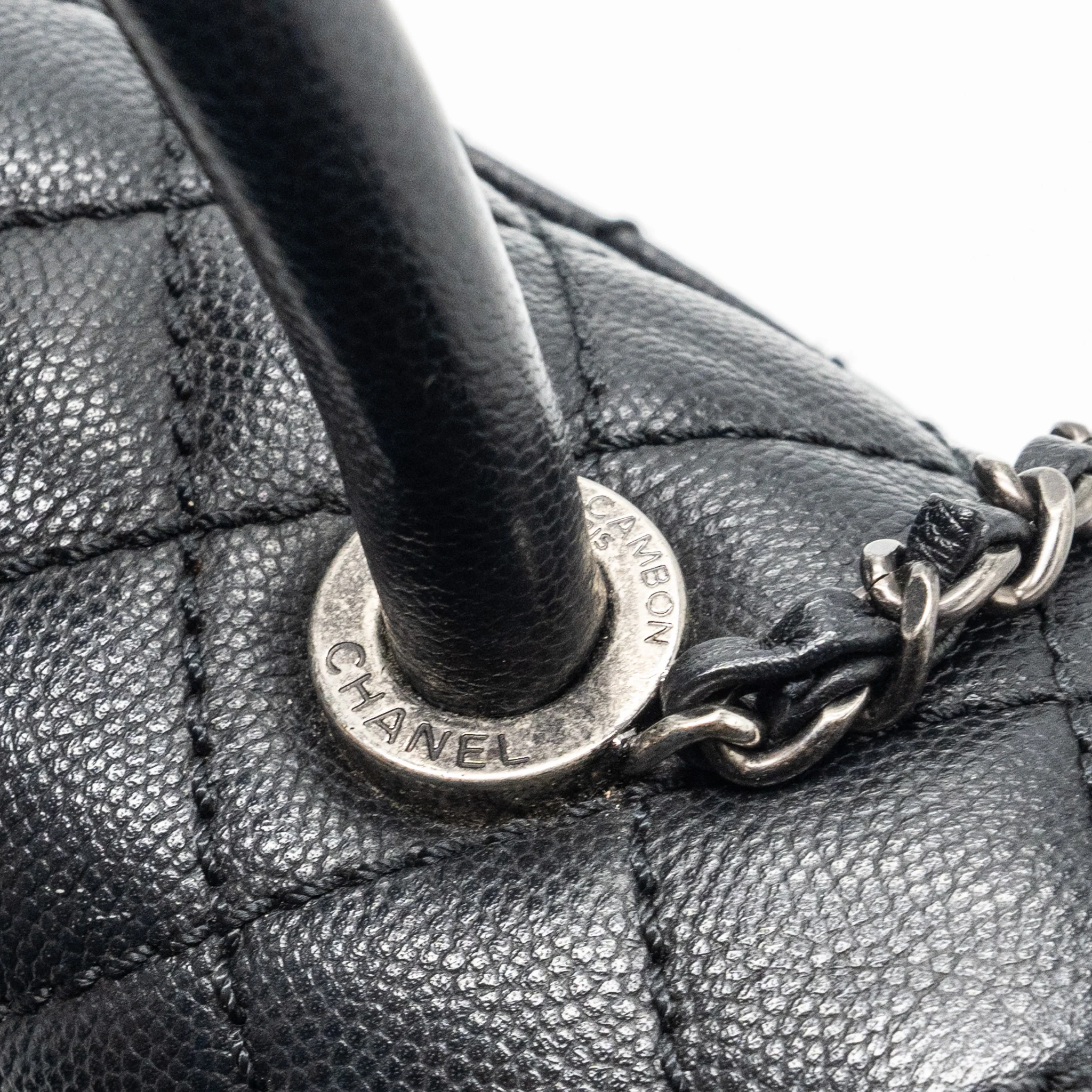 Chanel Small Coco Handle Caviar Black Ruthenium Hardware - Image 9