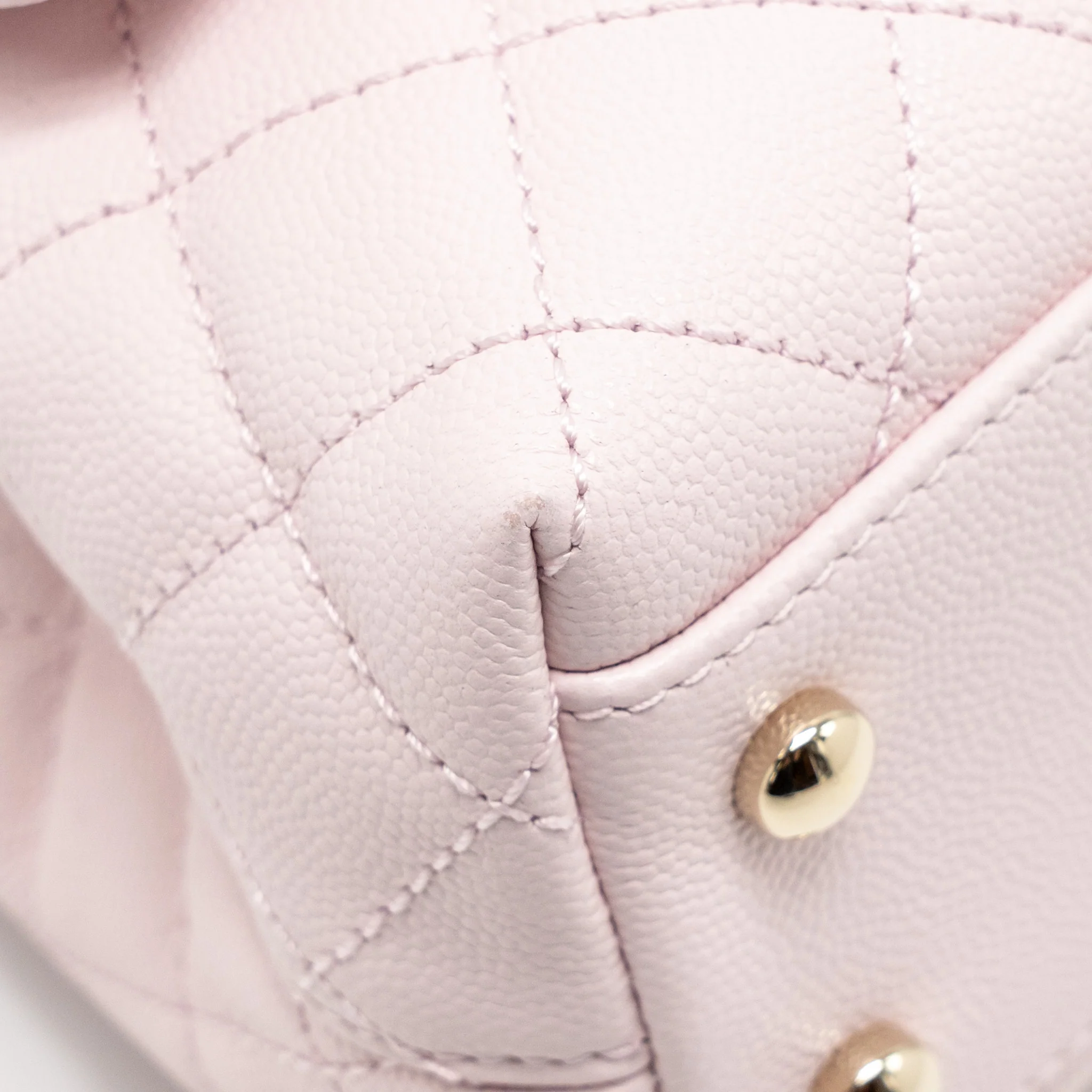 Chanel Small Coco Handle Caviar Light Pink LGHW (microchip) - Image 7