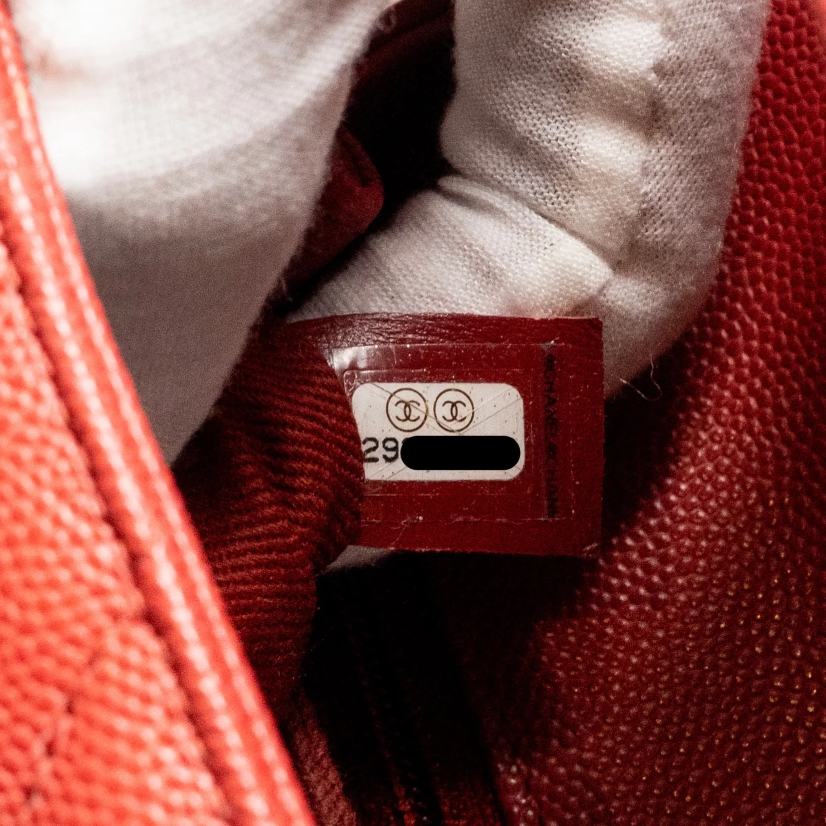 Chanel Small Coco Handle Chevron Caviar Red GHW - Image 18