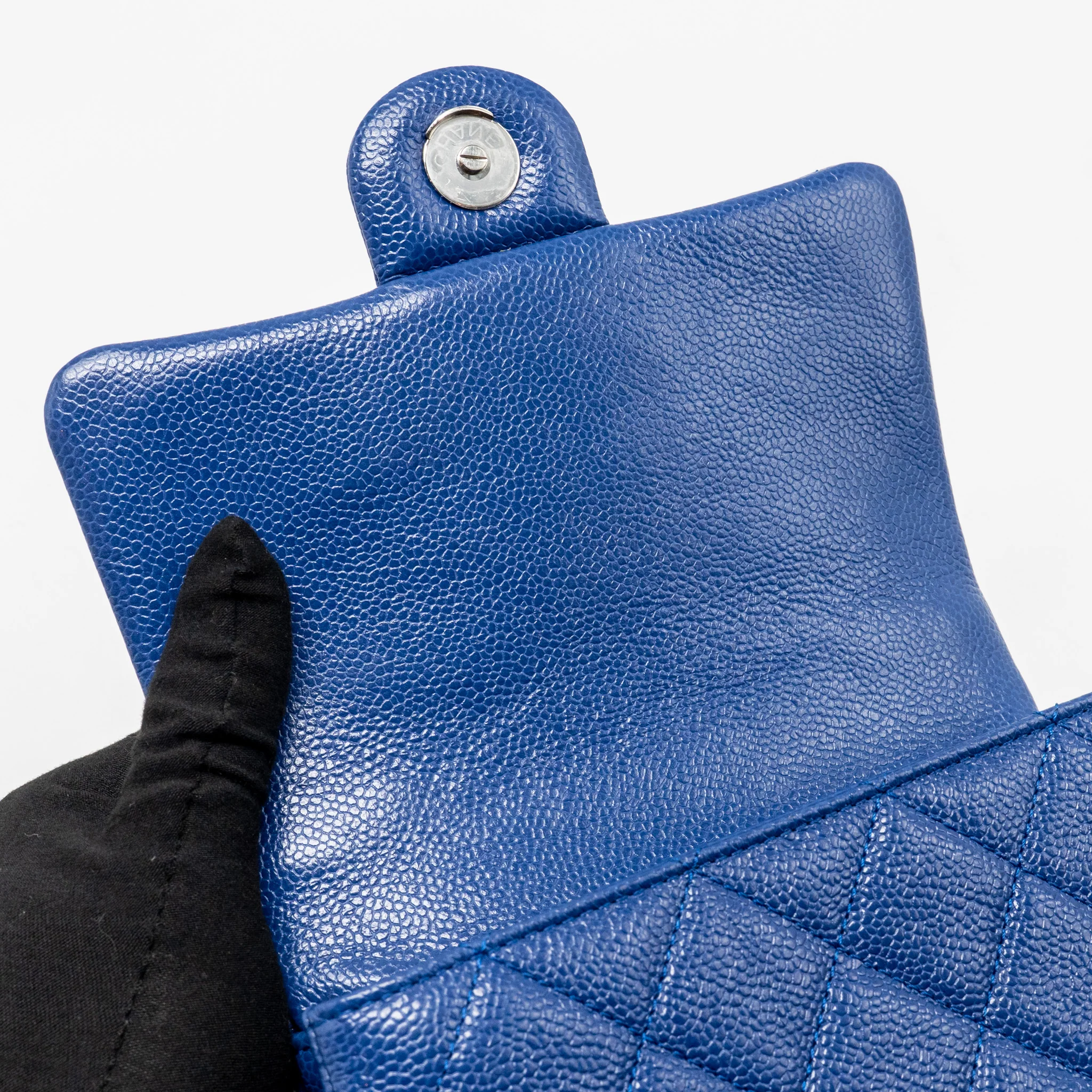 Chanel Incognito Mini Square Flap Bag Caviar Blue with blue hardware - Image 14