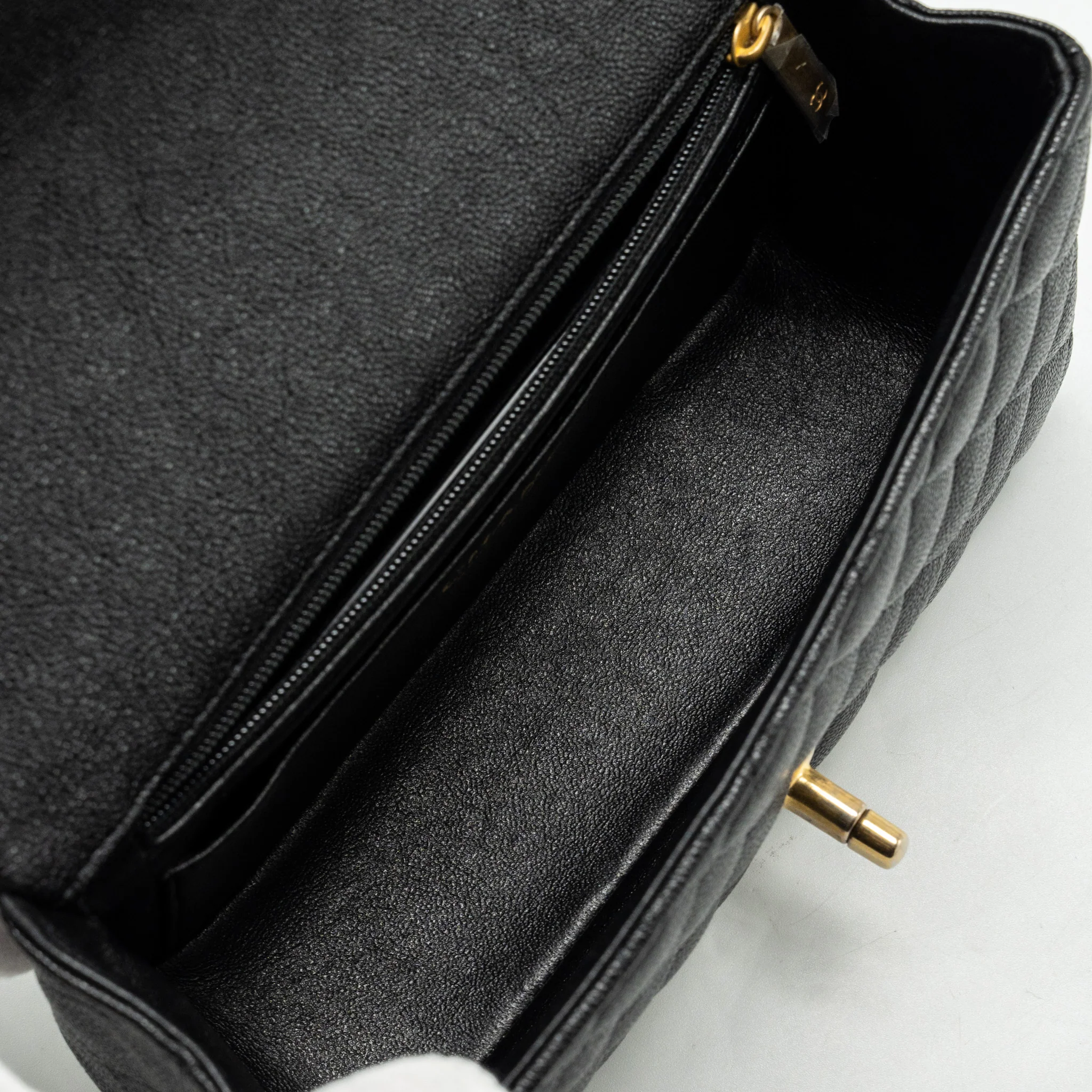 Chanel Top Handle Mini Rectangular Flap Bag Caviar Black GHW - Image 12