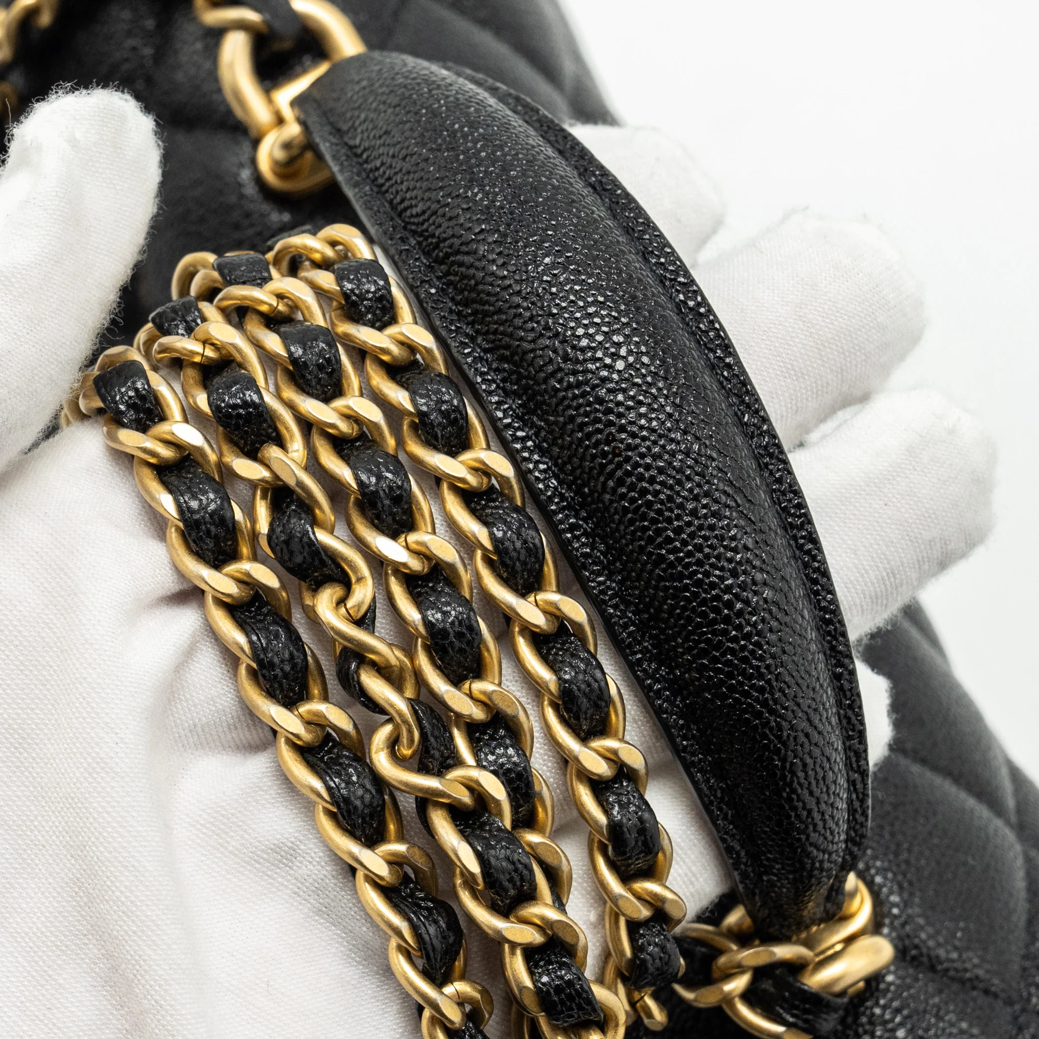 Chanel Top Handle Mini Rectangular Flap Bag Caviar Black GHW - Image 18