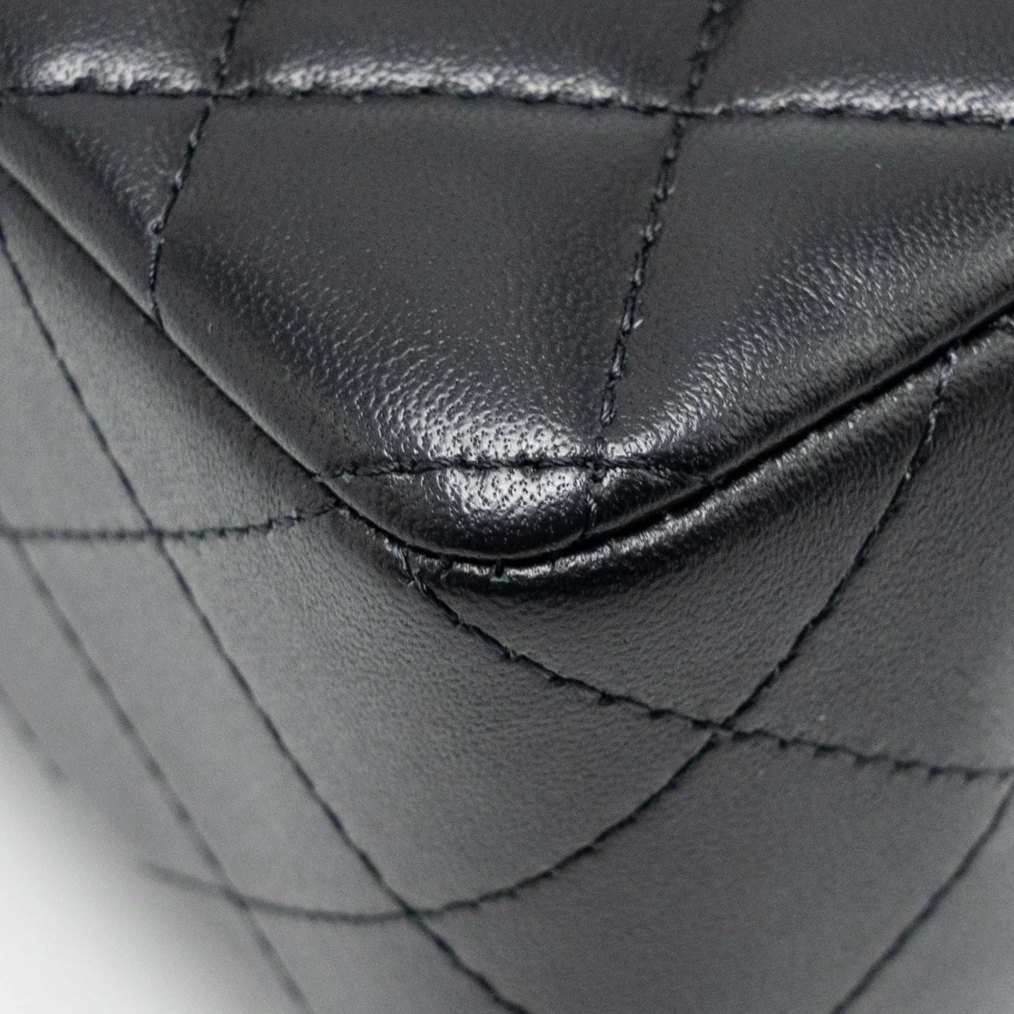 Chanel Top Handle Mini Rectangular Flap Bag Lambskin Black LGHW (microchip) - Image 11