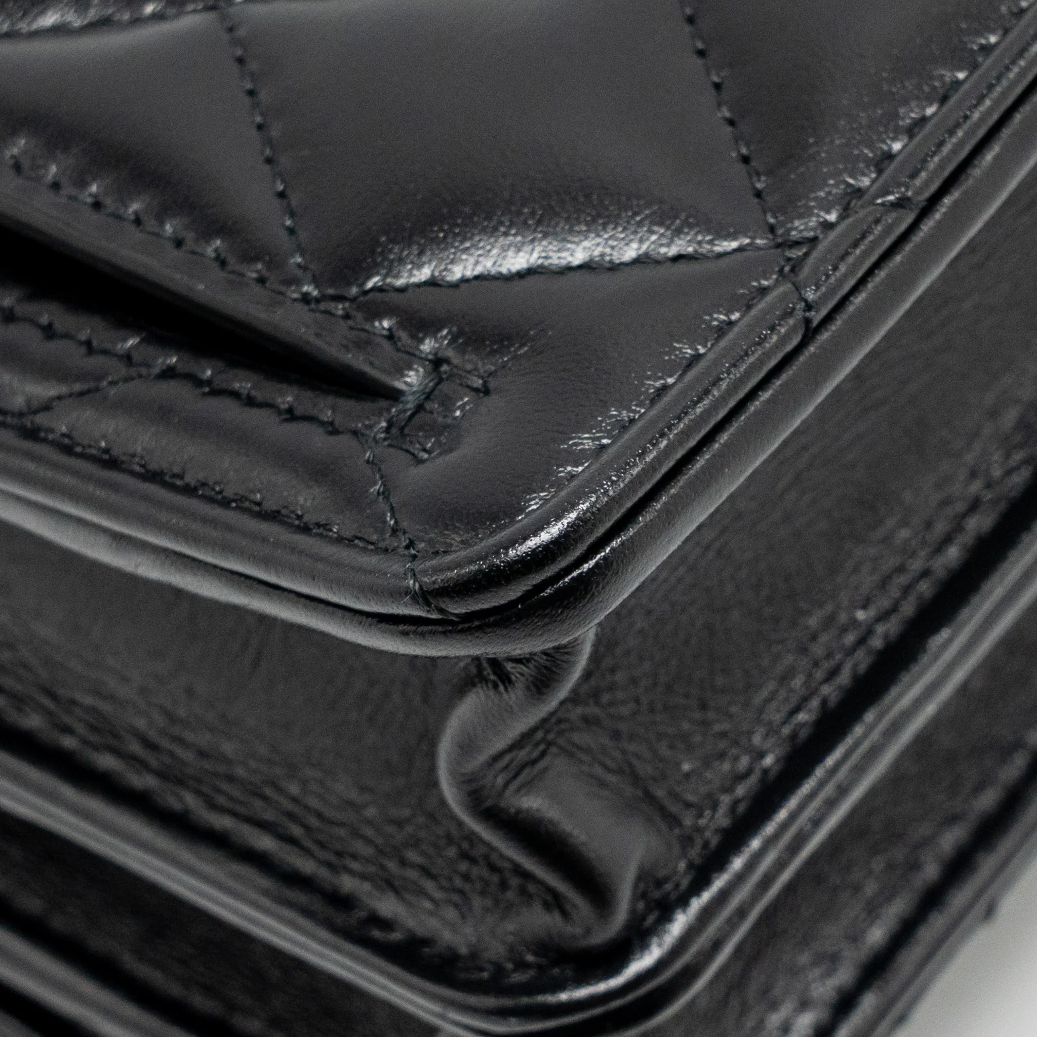 Chanel Top Handle Mini Wallet On Chain Calfskin Black GHW(microchip) - Image 11