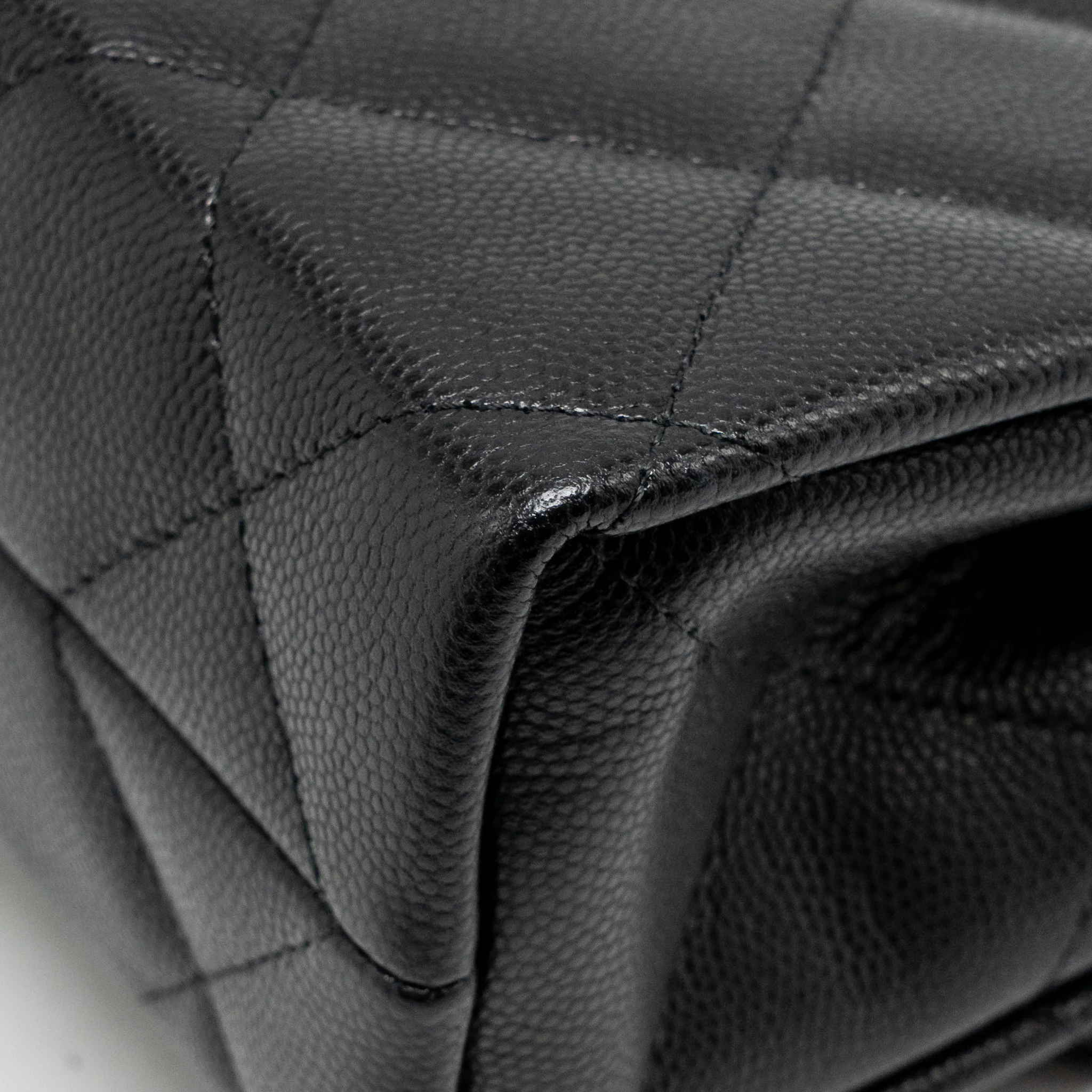 Chanel Top Handle Quilted CC Flap Bag Caviar Black LGHW (Microchip) - Image 12
