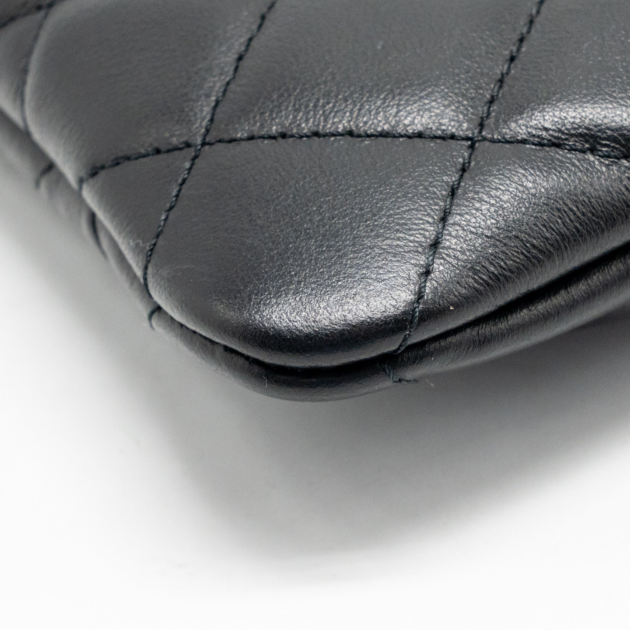 Chanel uniform cc logo crossbody pochette calfskin black SHW - Image 10