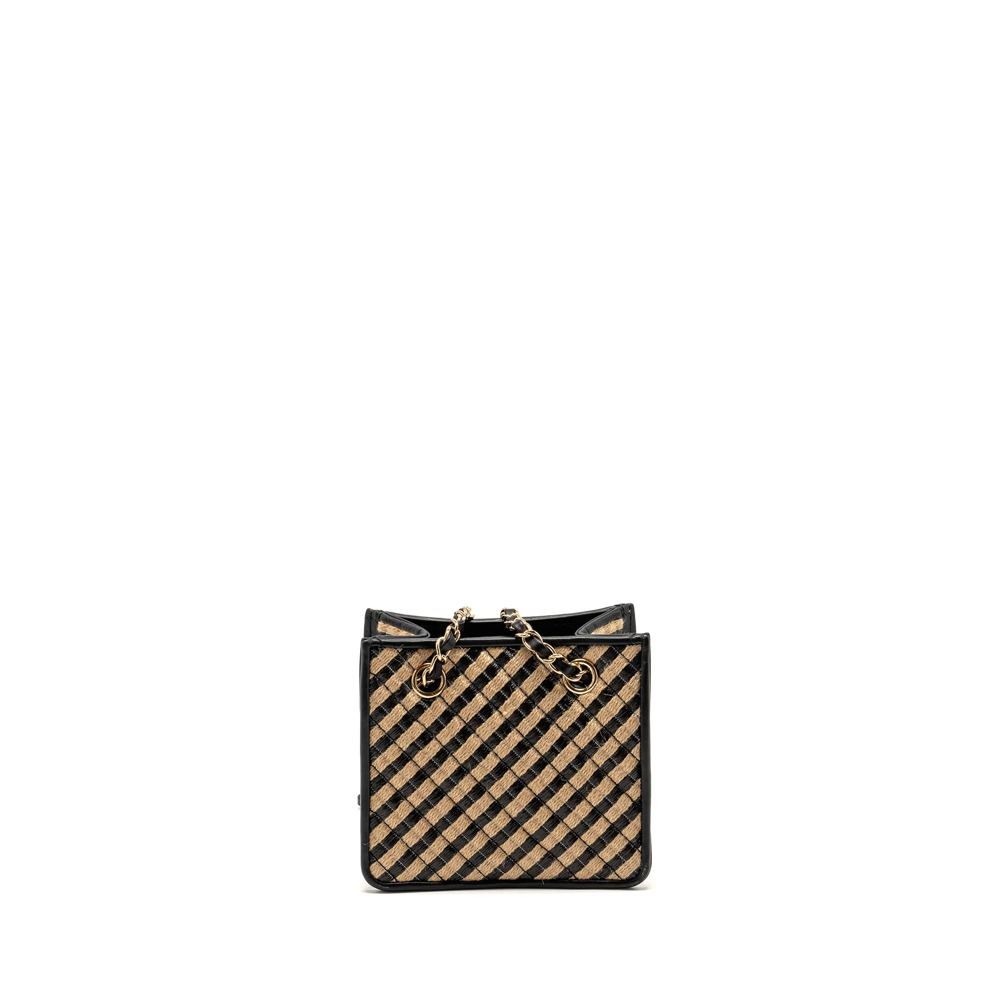 Chanel Urban Jungle Bucket Bag Raffia/Leather Black/Beige LGHW - Image 2