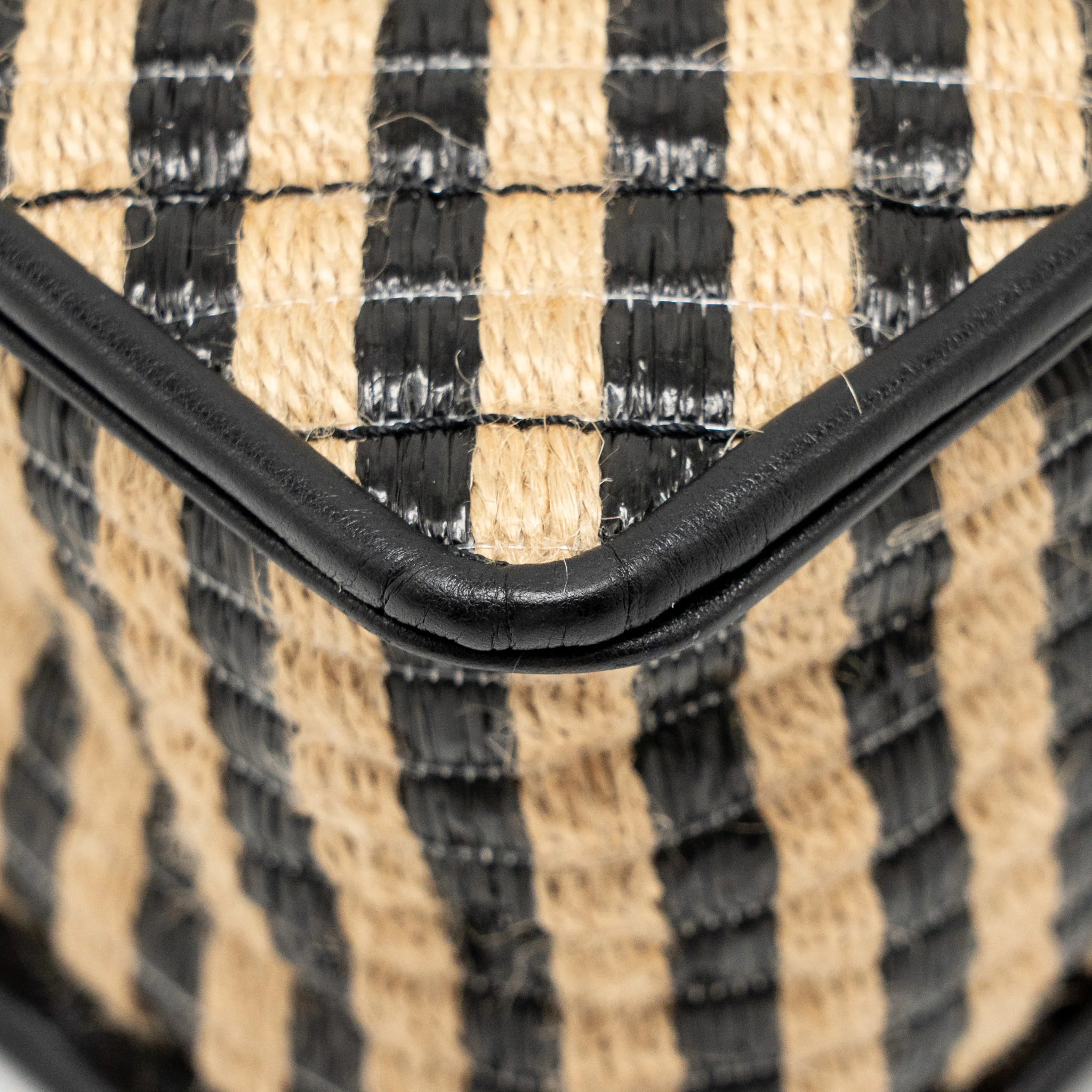 Chanel Urban Jungle Bucket Bag Raffia/Leather Black/Beige LGHW - Image 9