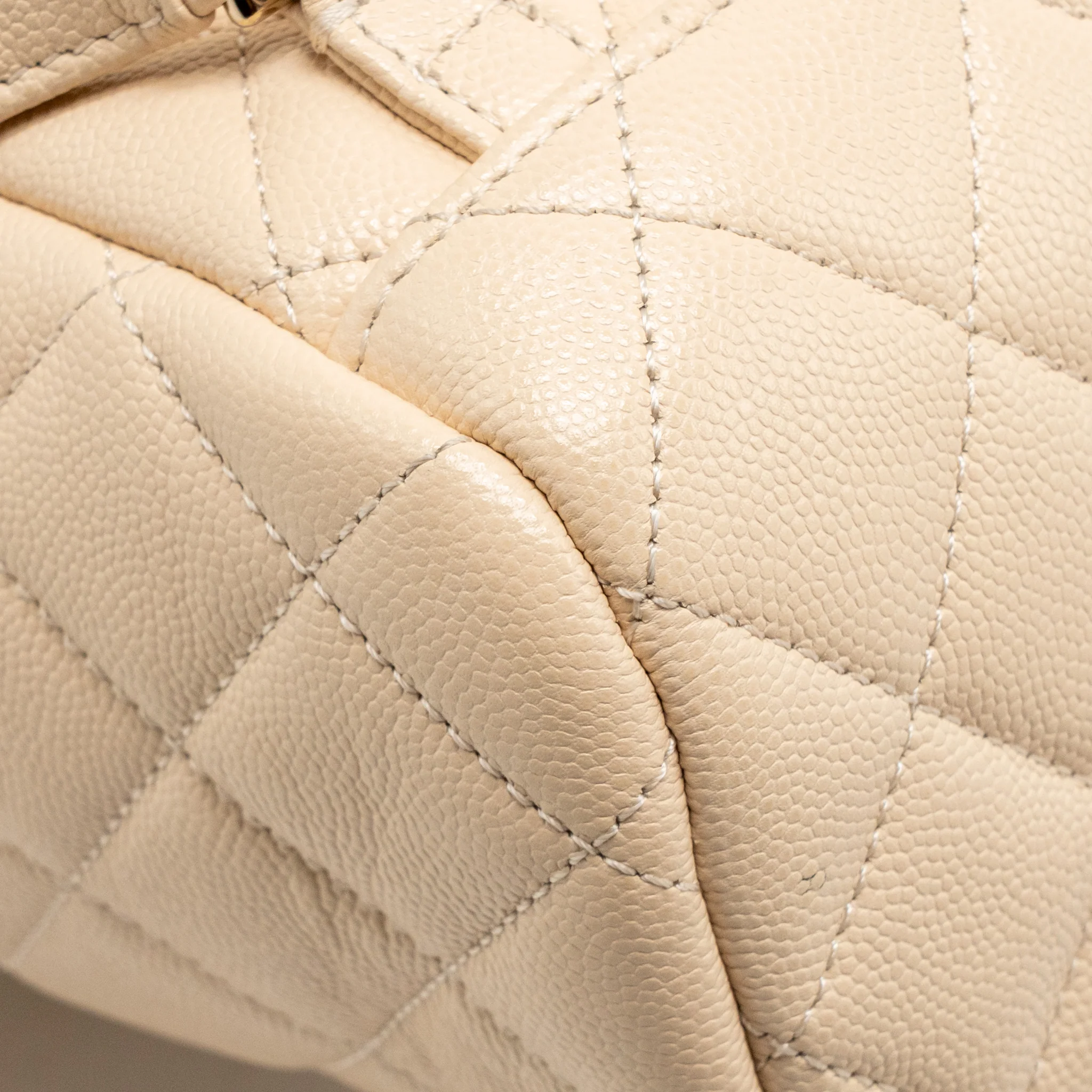 Chanel Urban Spirit backpack caviar beige LGHW (microchip) - Image 11