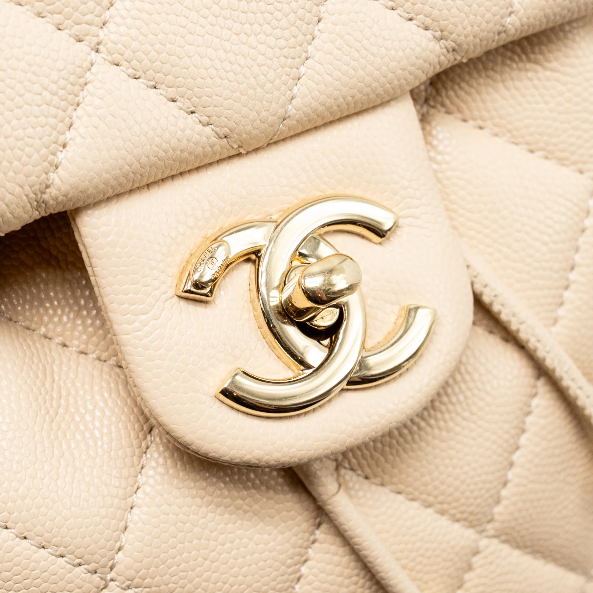 Chanel Urban Spirit backpack caviar beige LGHW (microchip) - Image 13