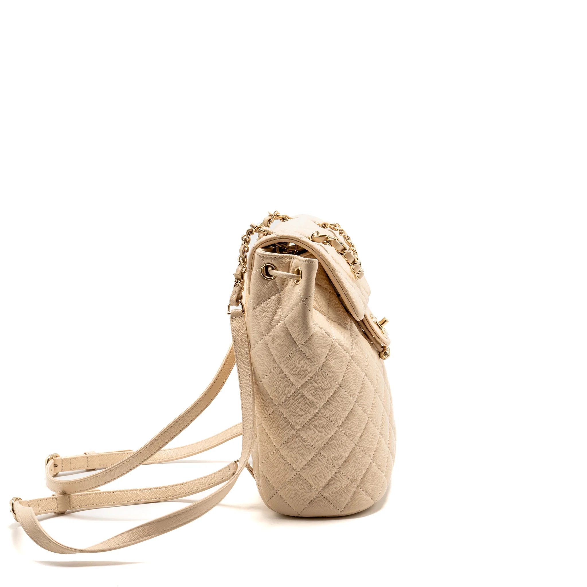 Chanel Urban Spirit backpack caviar beige LGHW (microchip) - Image 3