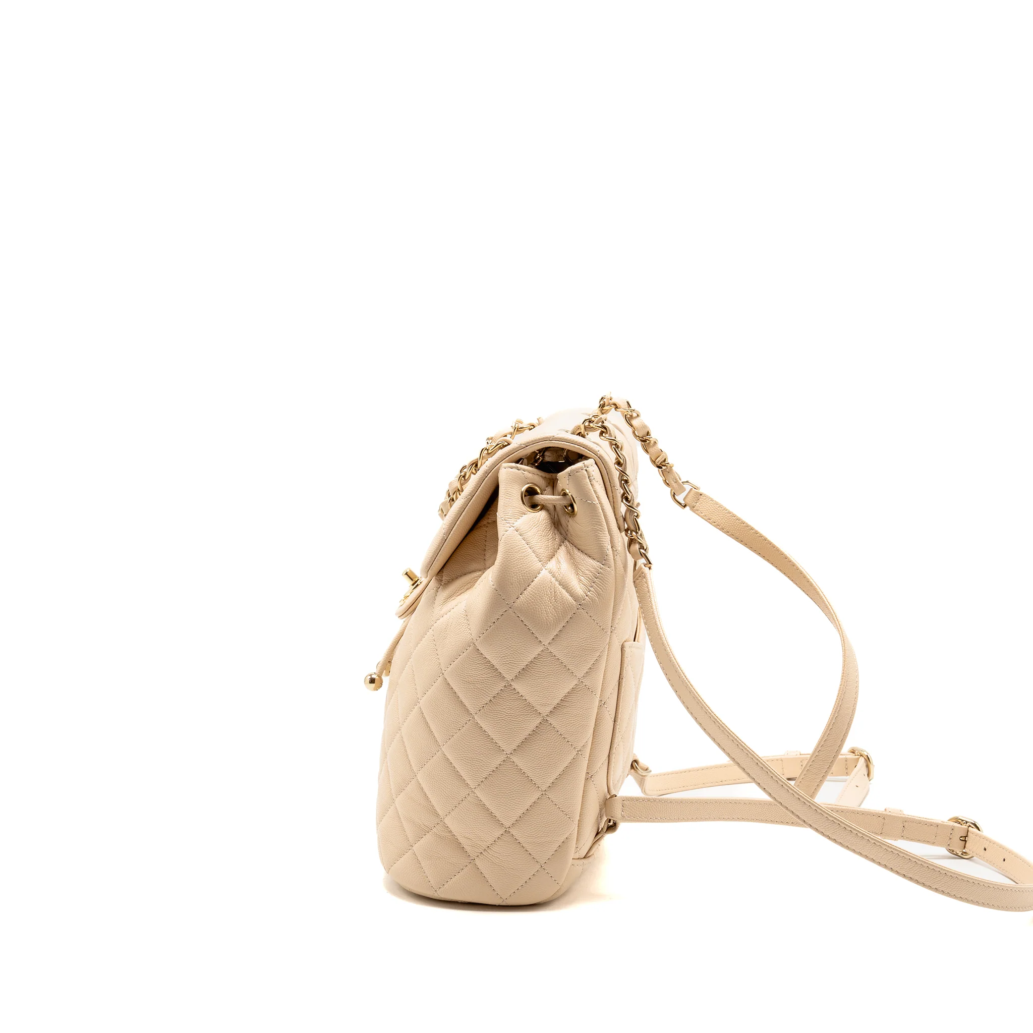 Chanel Urban Spirit backpack caviar beige LGHW (microchip) - Image 4