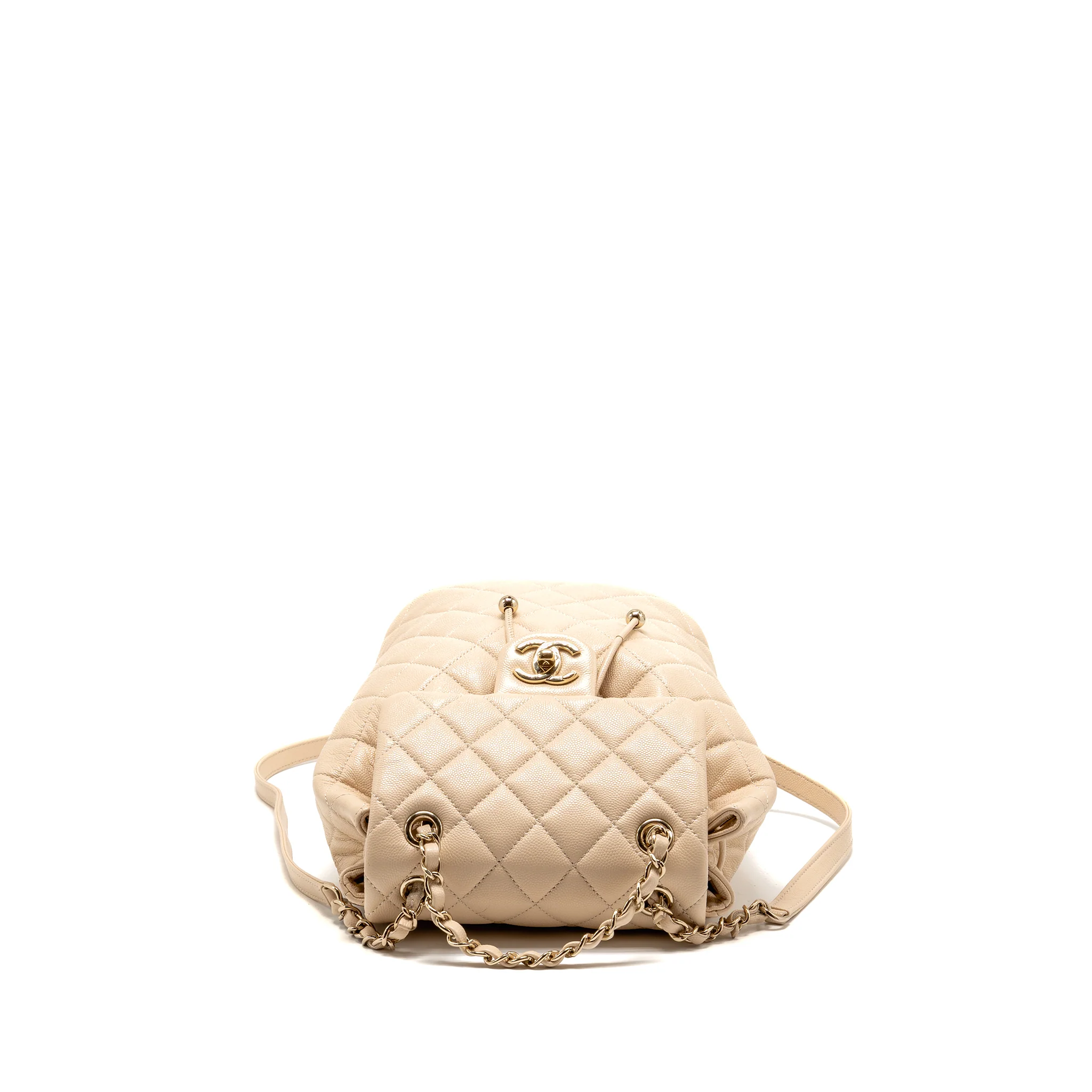 Chanel Urban Spirit backpack caviar beige LGHW (microchip) - Image 5