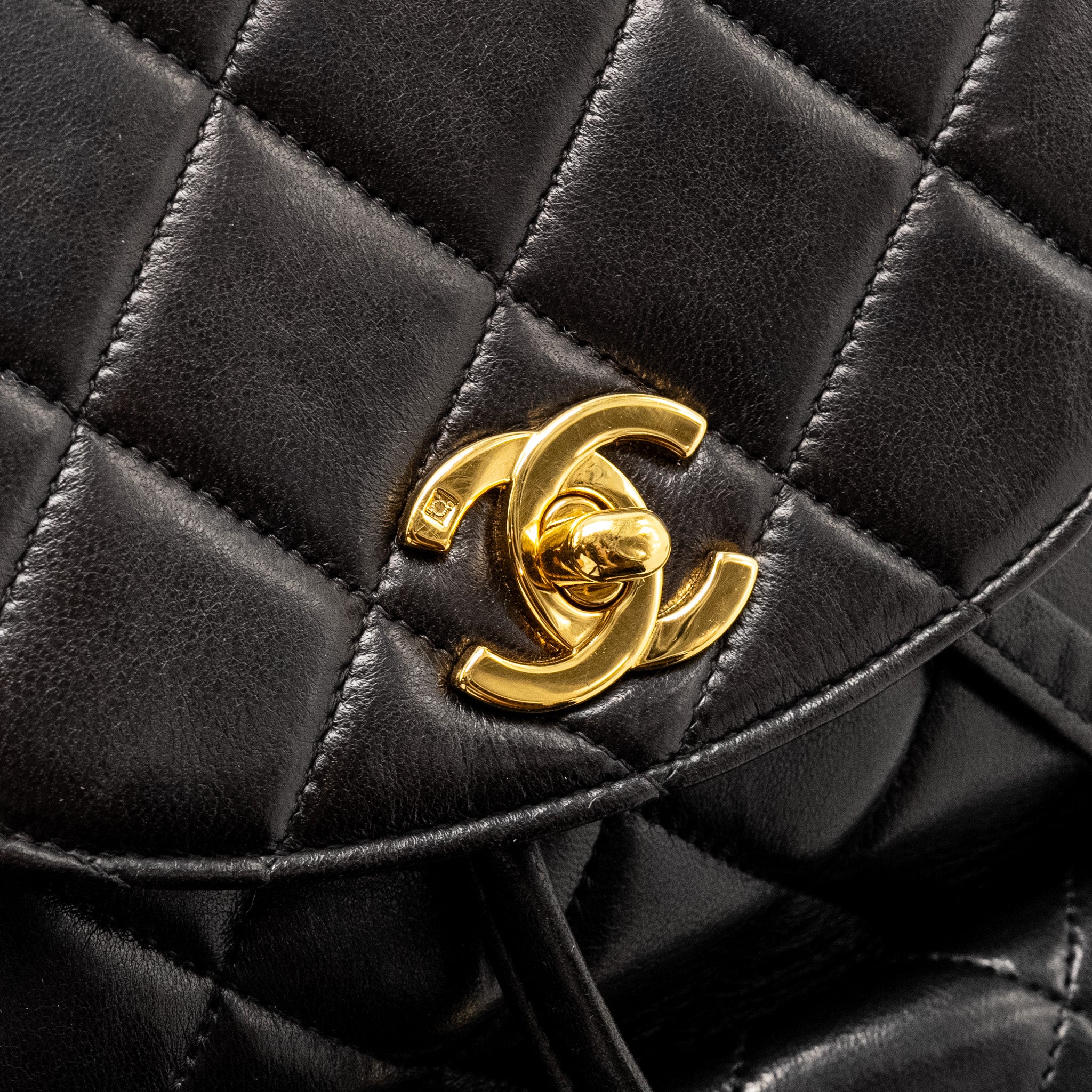 Chanel Vintage Duma Backpack Lambskin Black GHW - Image 12