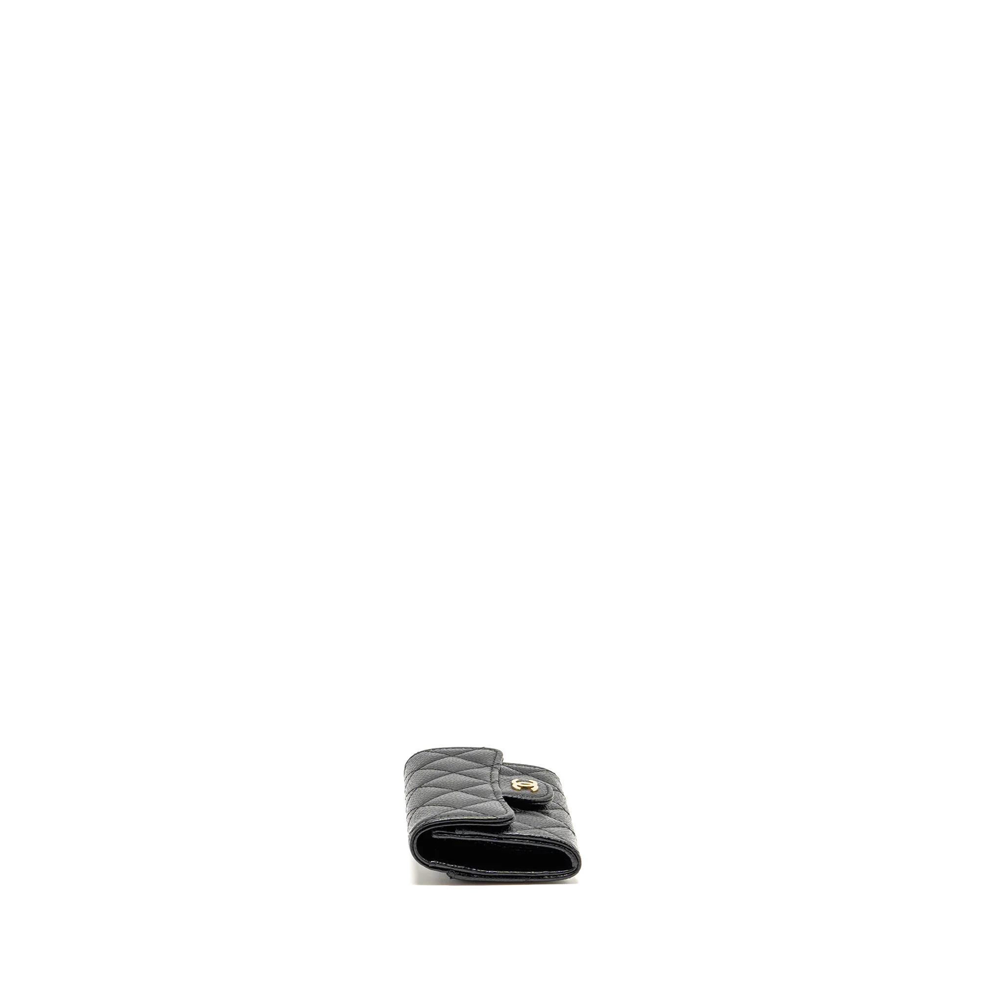 Chanel classic flap card holder caviar black GHW (microchip) - Image 3