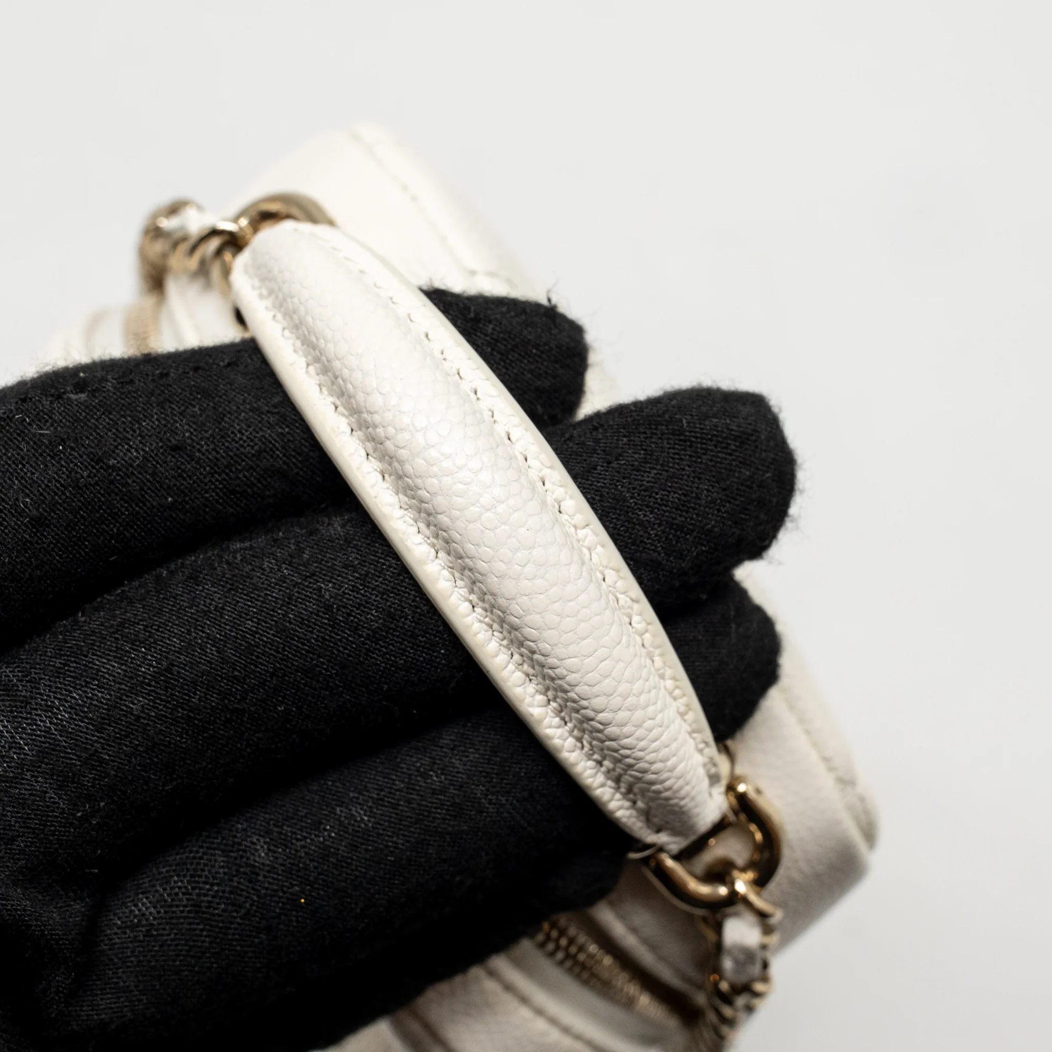 Chanel 24C Mini Backpack Caviar White LGHW (Microchip) - Image 14