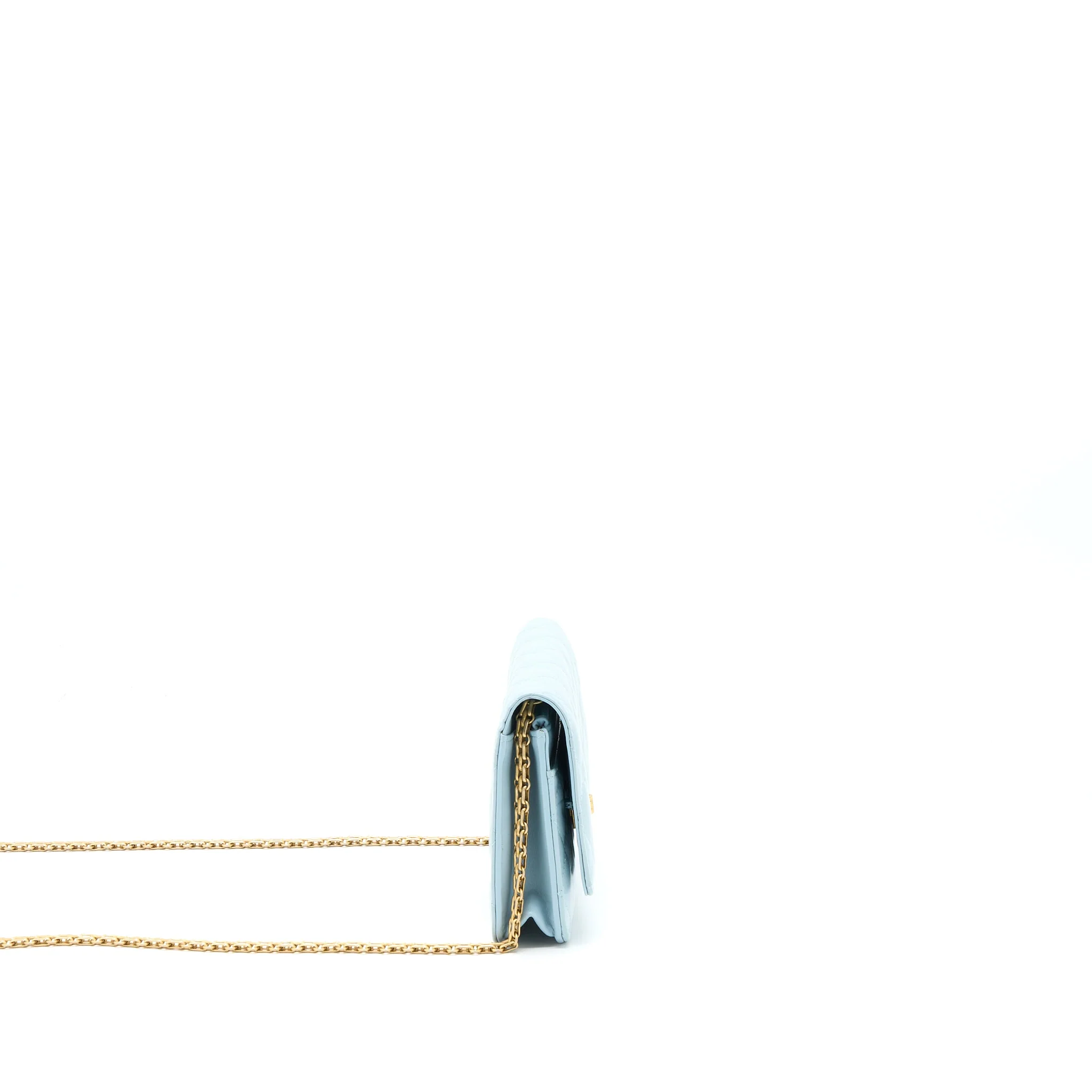 Chanel 2.55 Reissue Wallet On Chain Aged Calfskin Light Blue Brushed GHW (Microchip) - Image 4