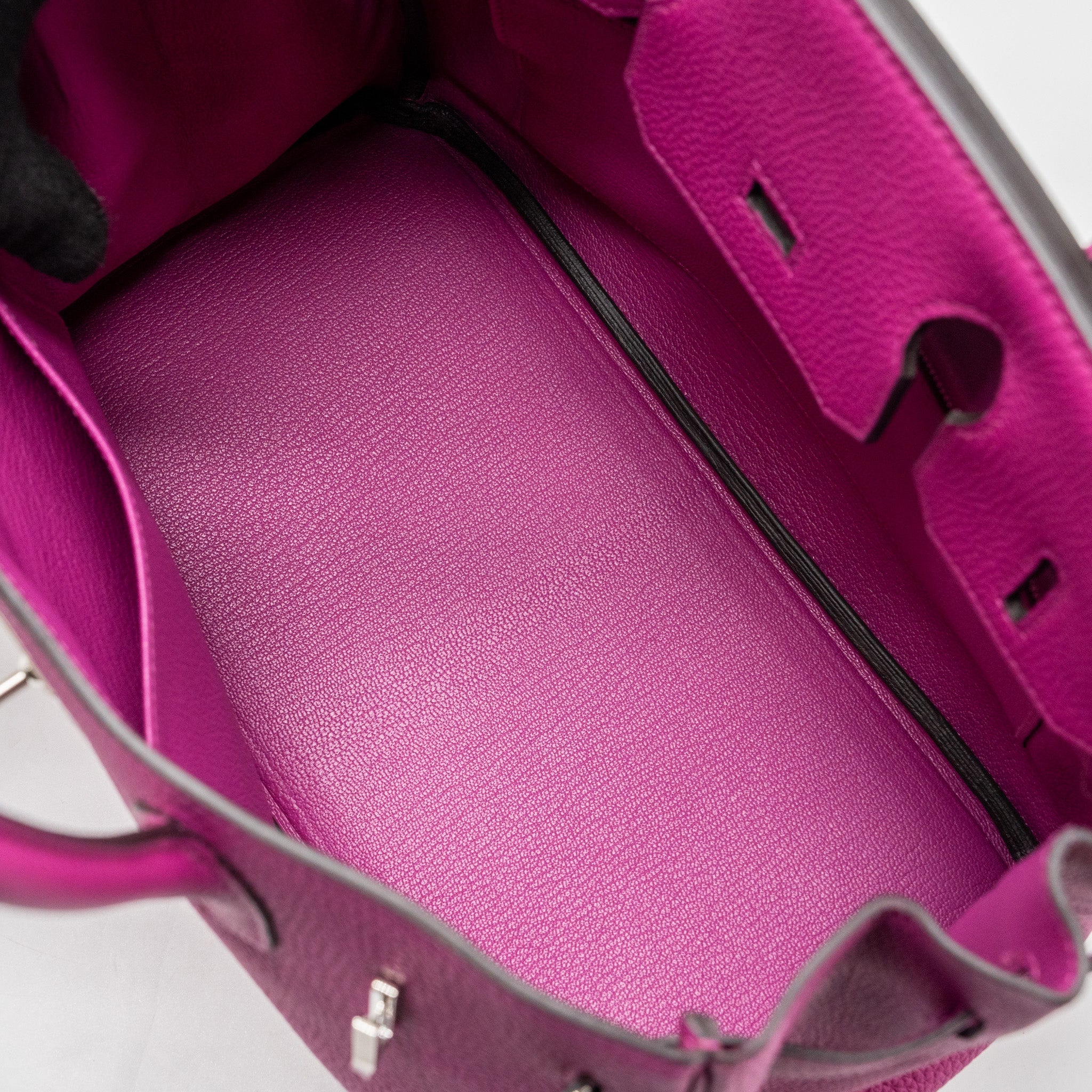 Hermes birkin 30 togo rose pourpre SHW stamp A - Image 13
