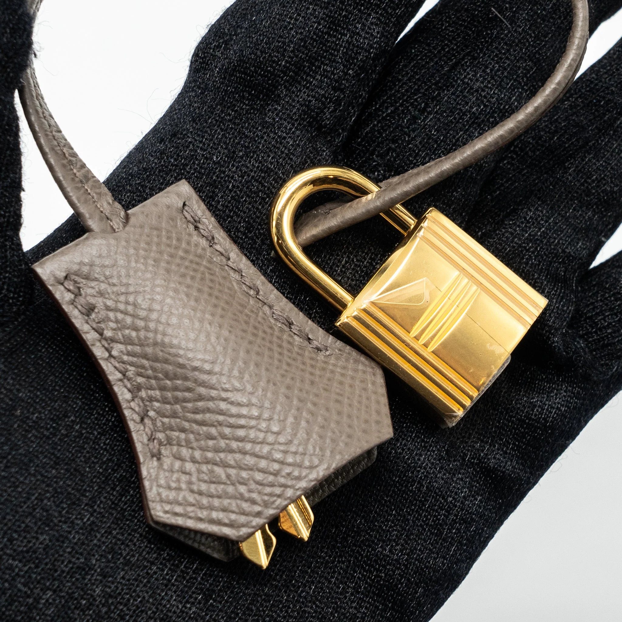 Hermes kelly28 sellier epsom gris etain GHW stamp D - Image 19