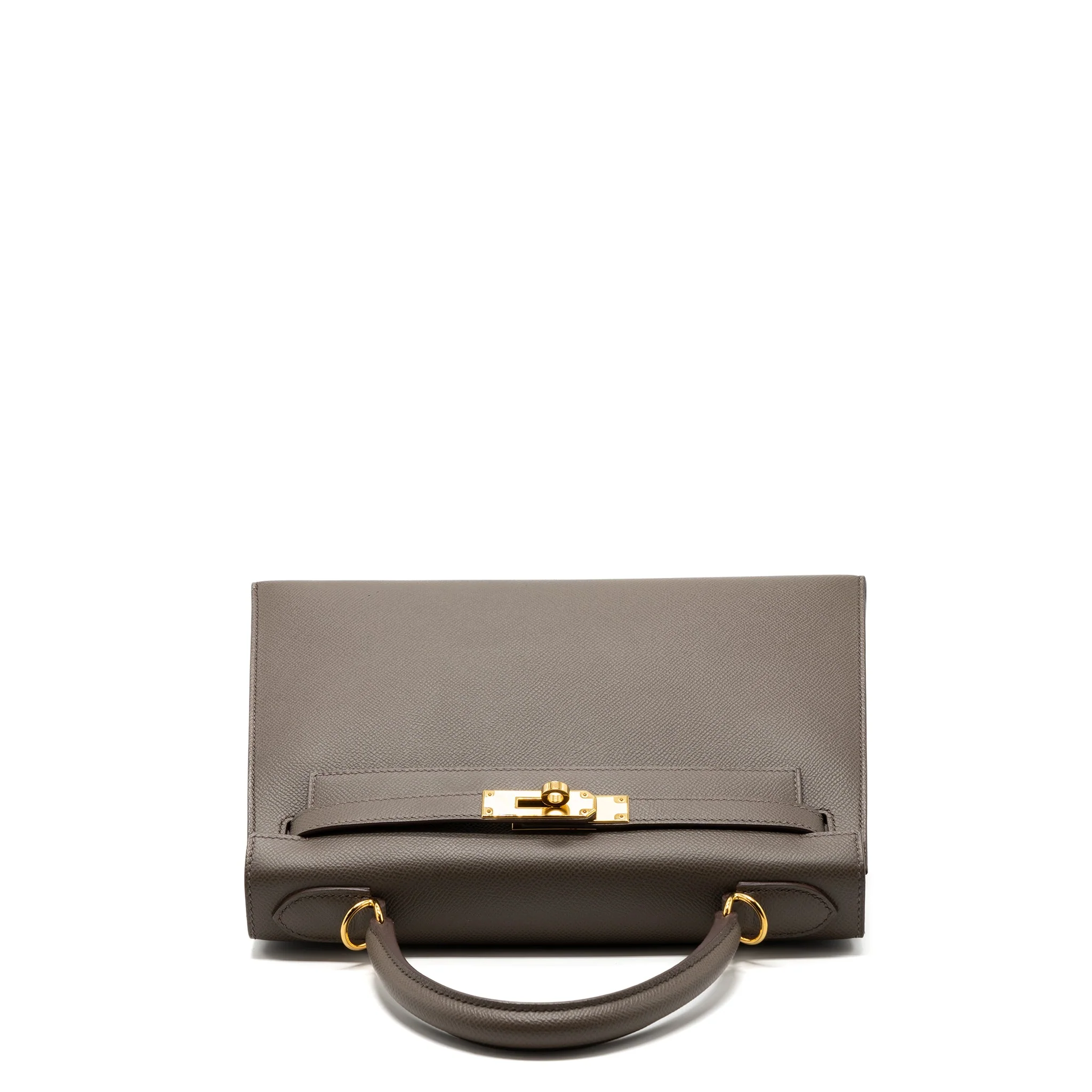 Hermes kelly28 sellier epsom gris etain GHW stamp D - Image 5