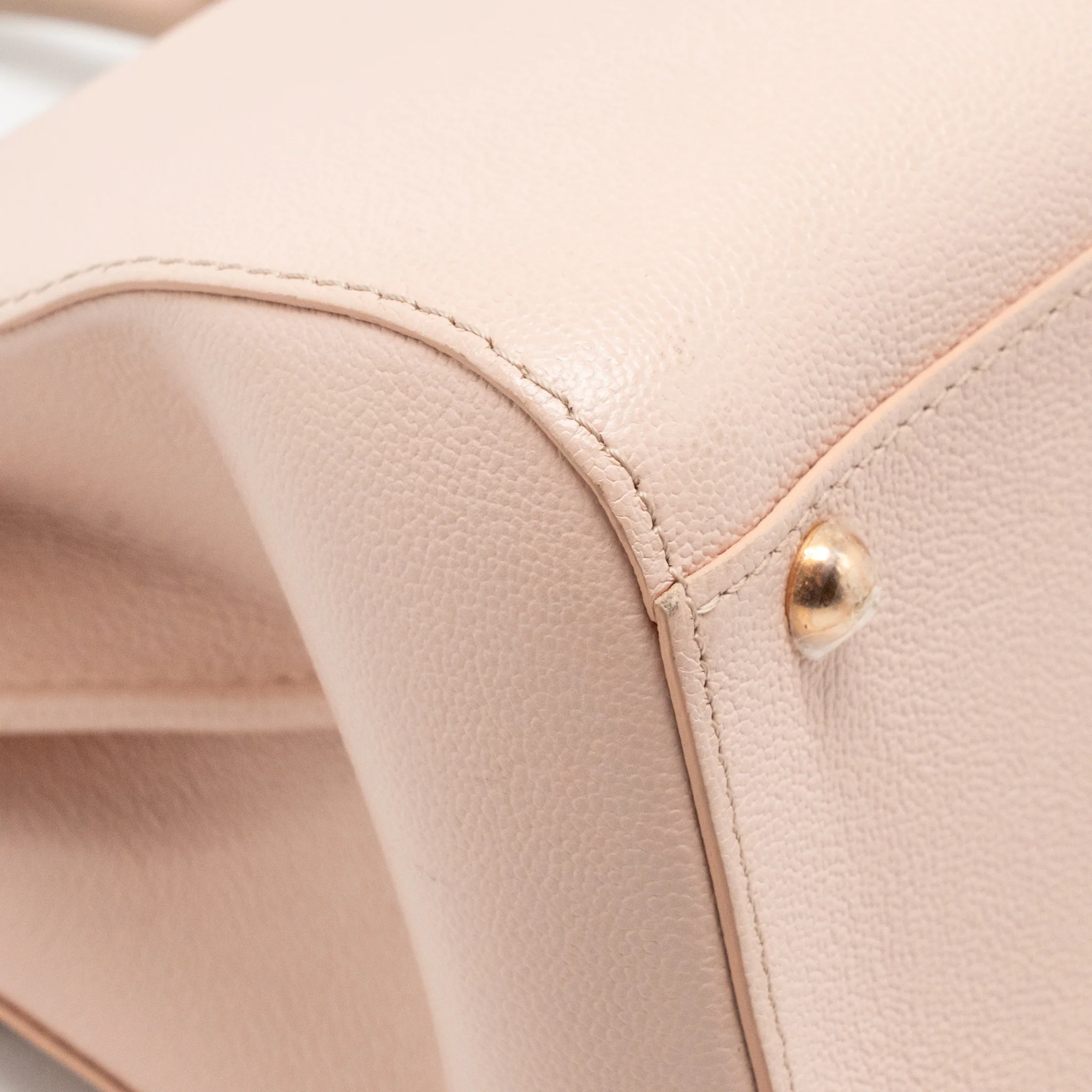 Delvaux mini brilliant bag grained calfskin light pink RGHW - Image 10