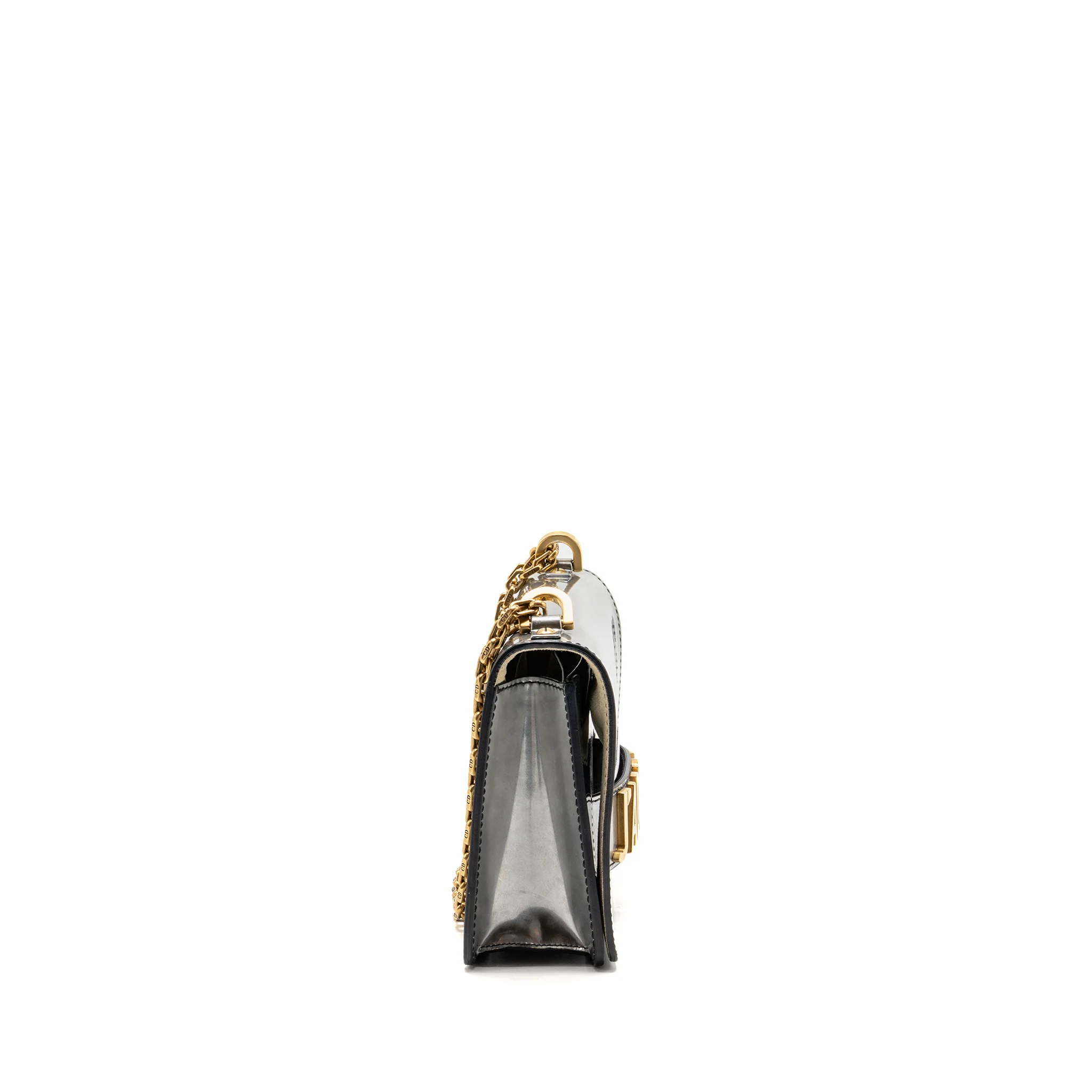 Dior J’adior medium flap bag patent leather silver GHW - Image 3