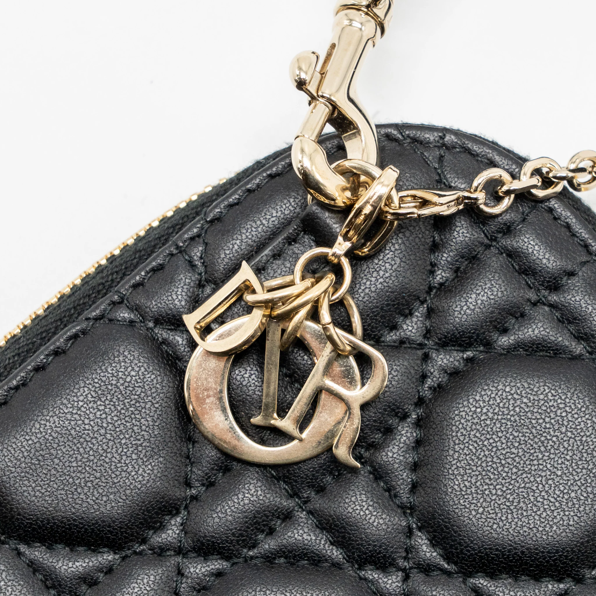 Dior lady dior Call’in Dior phone holder lambskin black LGHW - Image 12