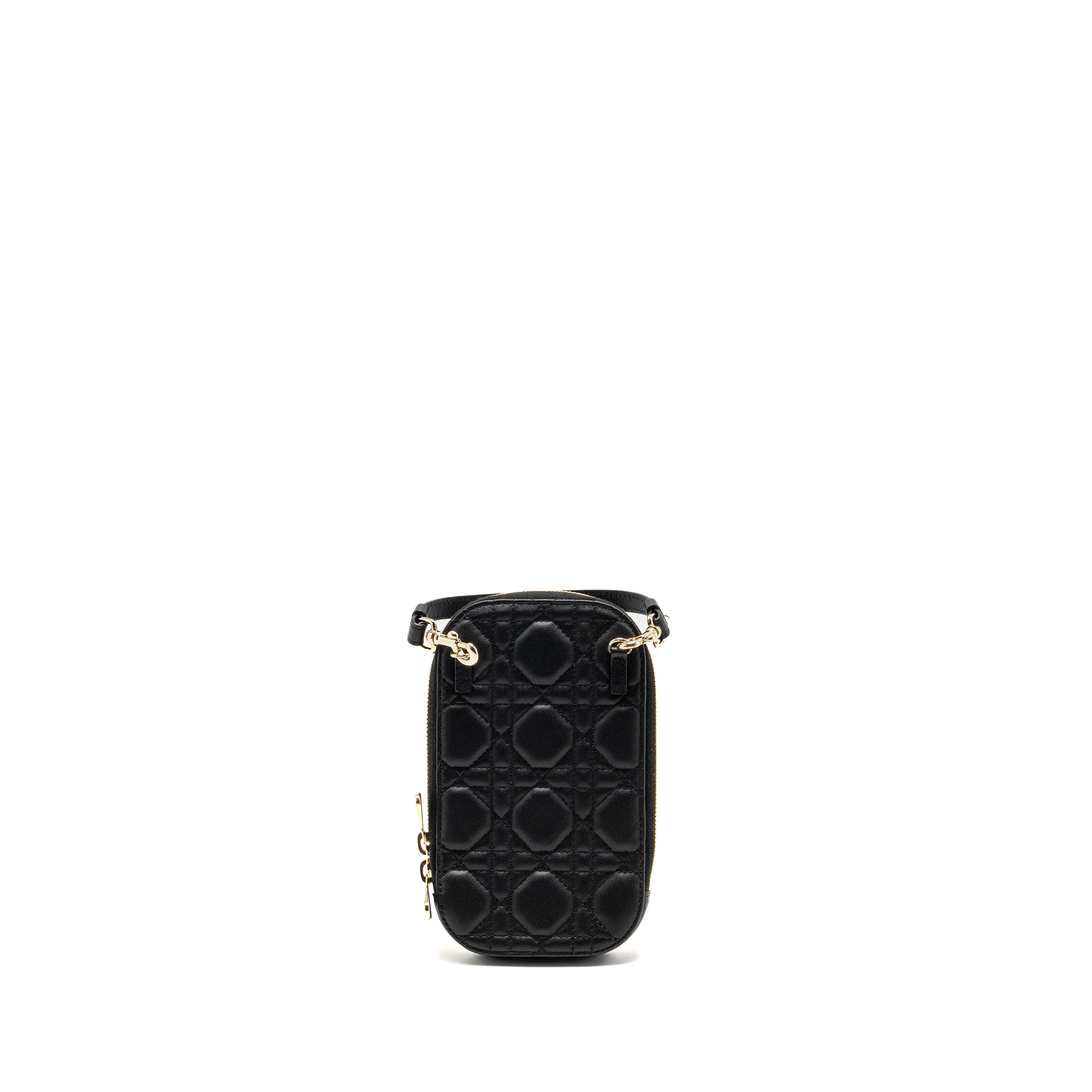 Dior lady dior Call’in Dior phone holder lambskin black LGHW - Image 2