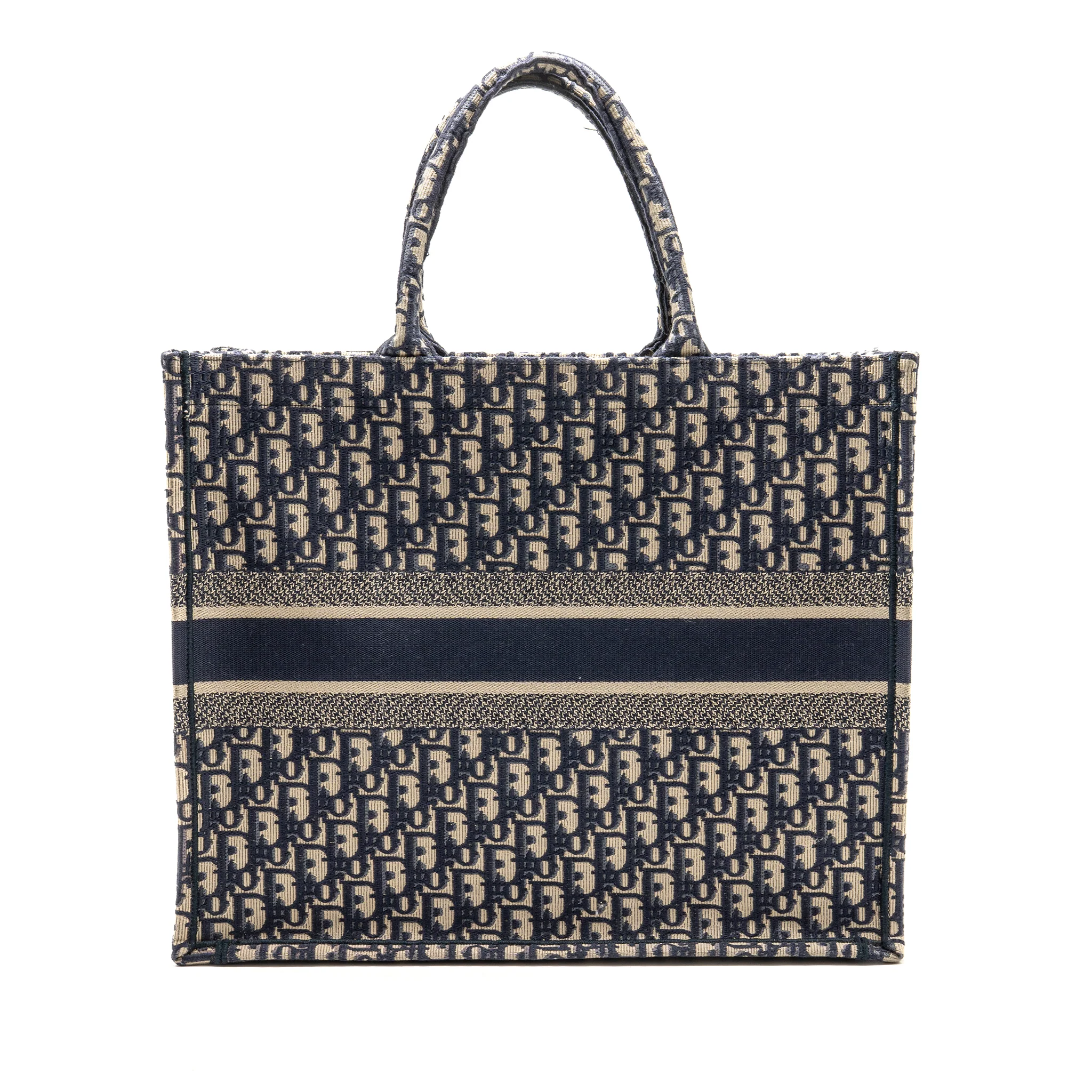 Dior Large Book Tote Blue Dior Oblique Embroidery - Image 2