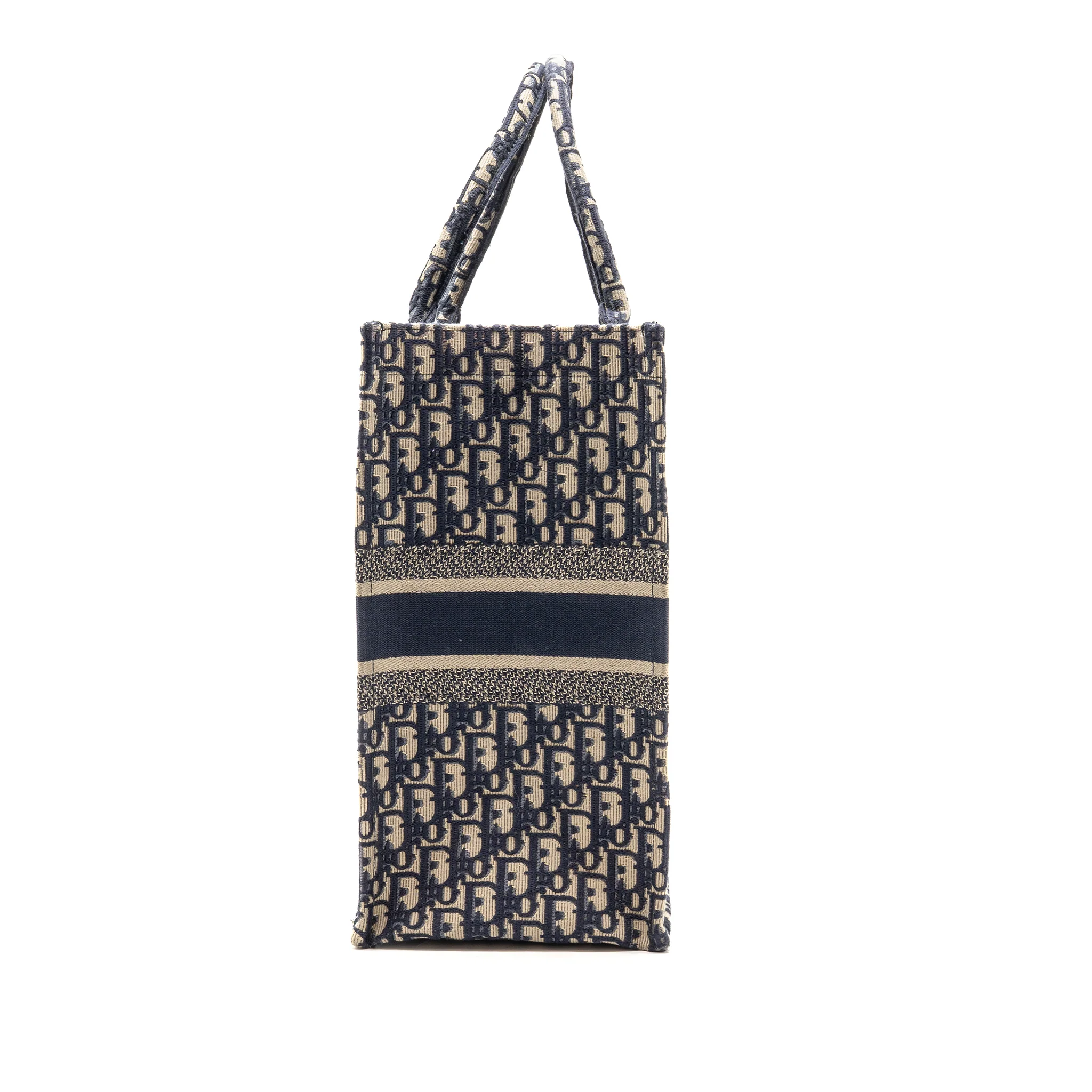 Dior Large Book Tote Blue Dior Oblique Embroidery - Image 4