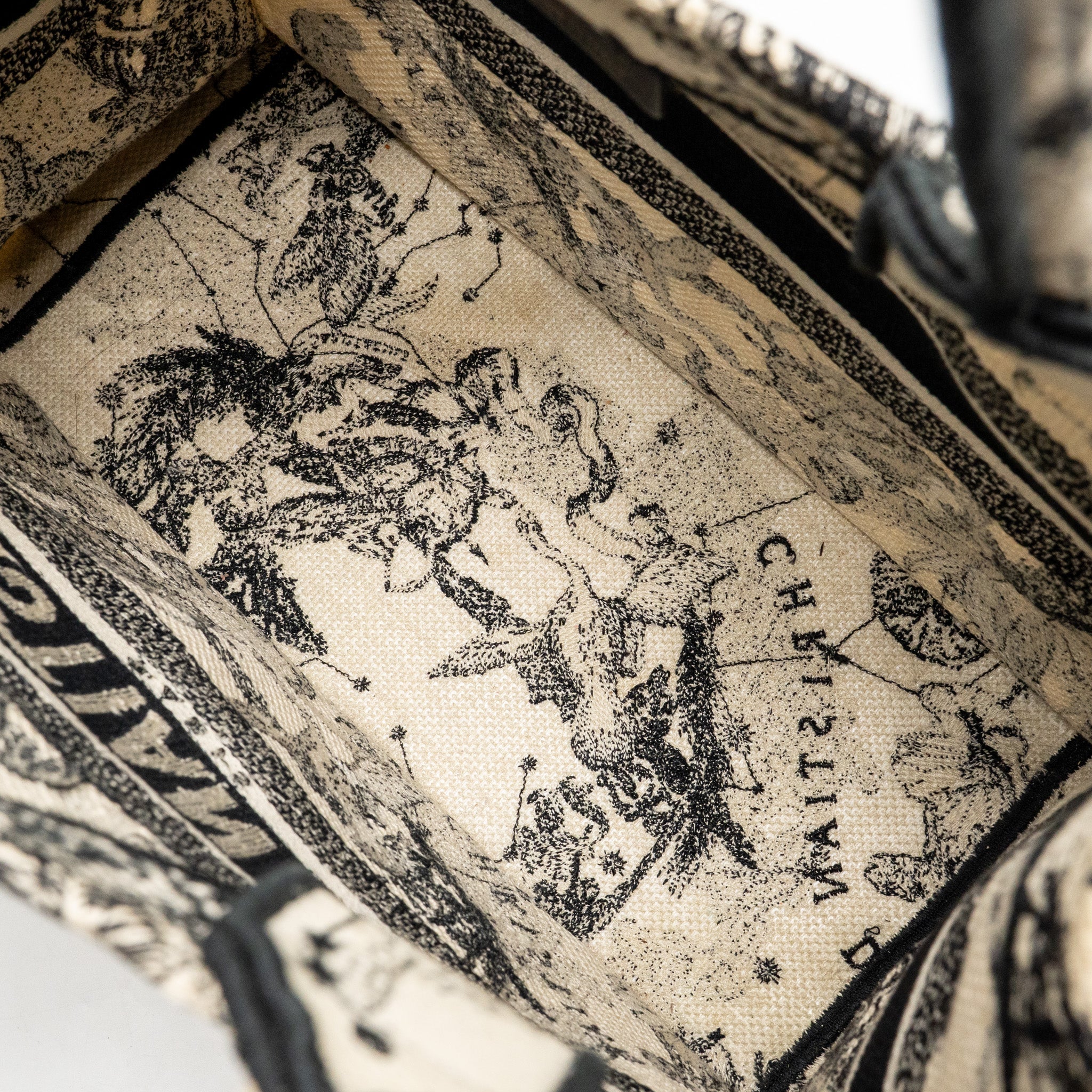 Dior medium book tote toile de jouy embroidery canvas White / Black - Image 14