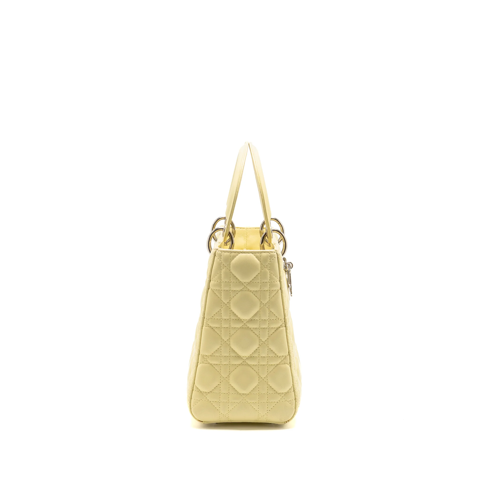 Dior Medium Lady Dior Lambskin Light Yellow SHW - Image 3