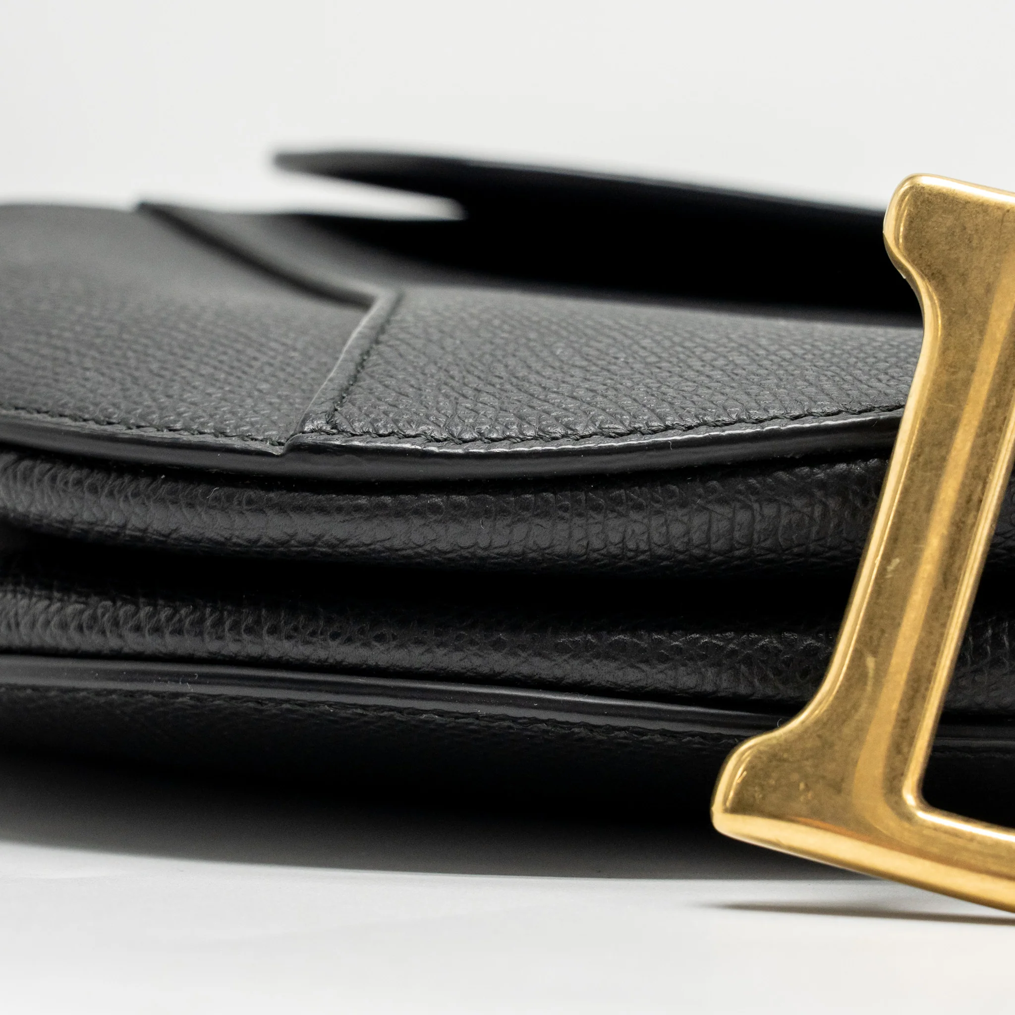 Dior Medium Saddle Bag Calfskin Black GHW - Image 7