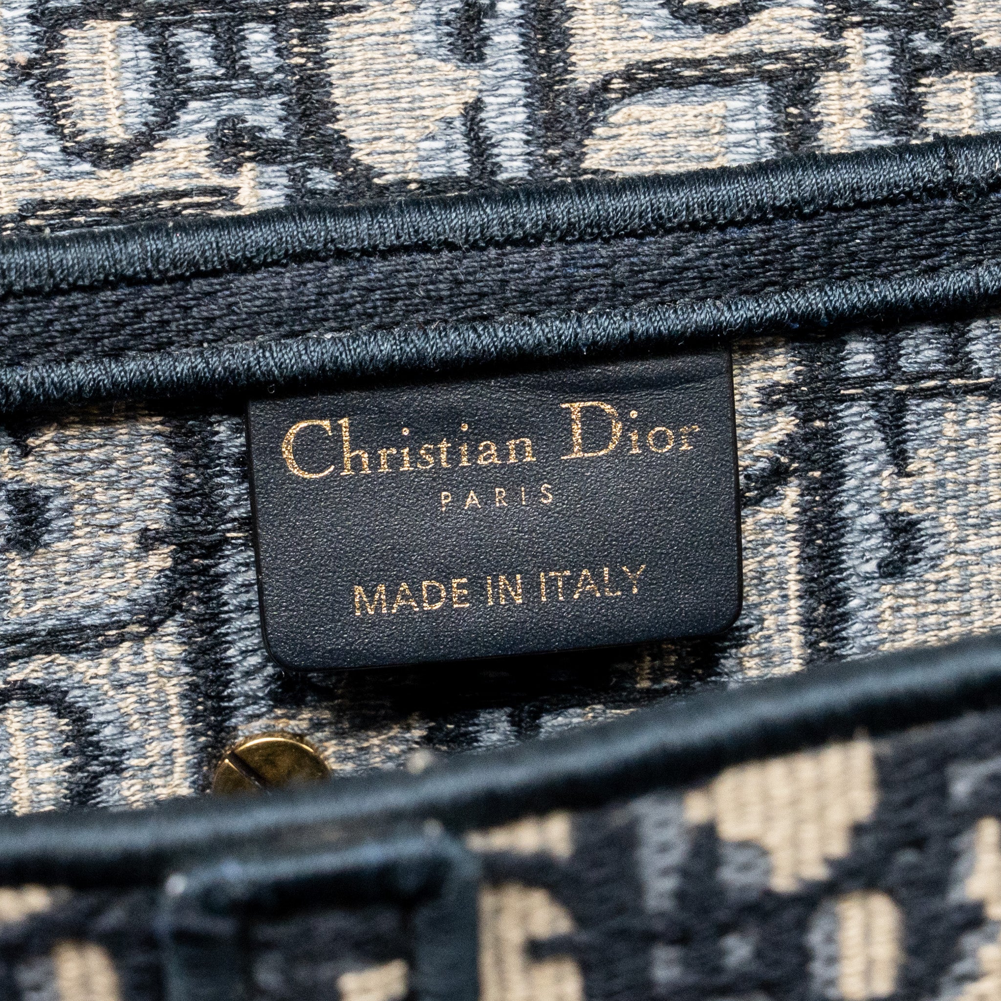 Dior medium saddle bag oblique embroidery canvas blue GHW - Image 13
