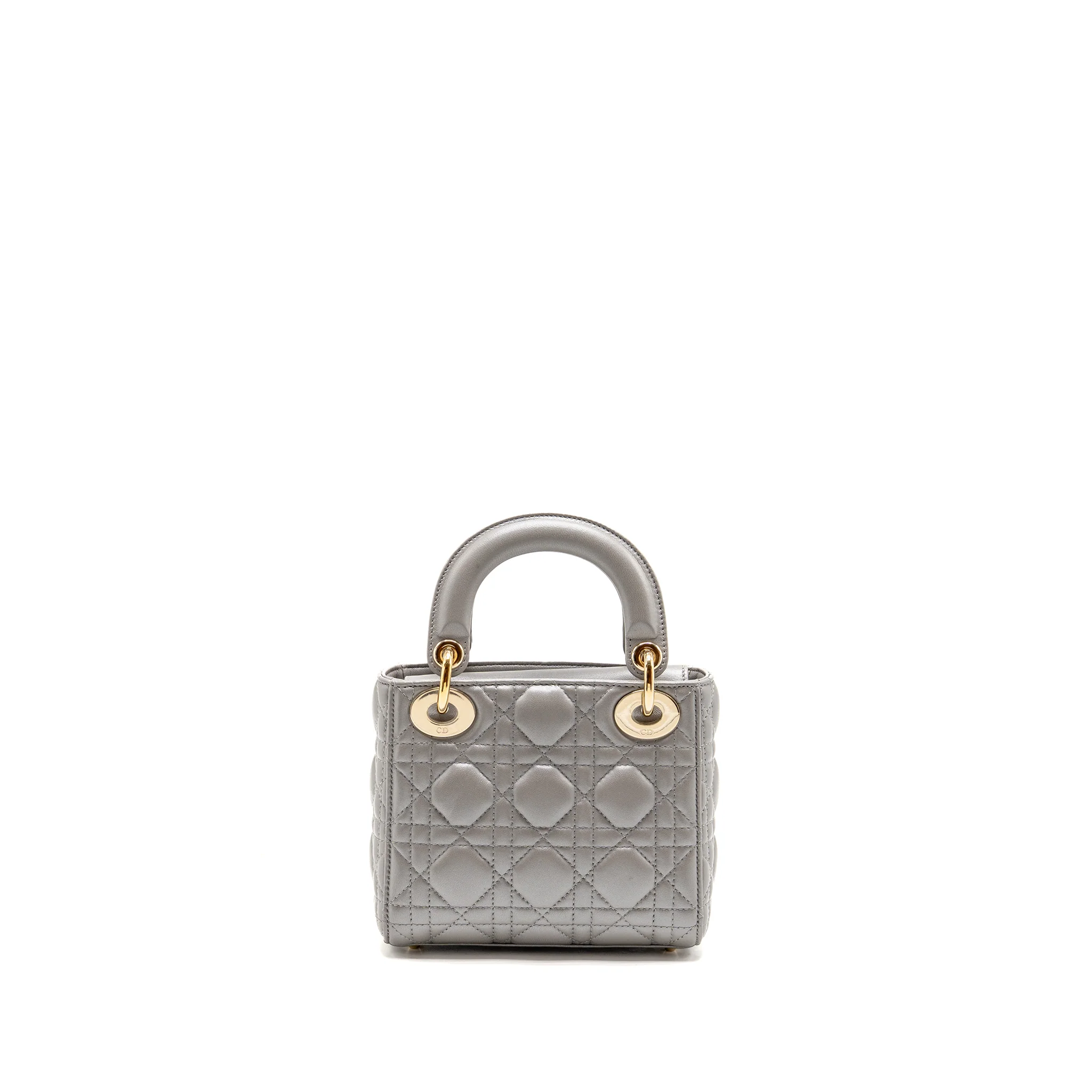 Dior Mini Lady Dior lambskin grey LGHW - Image 2