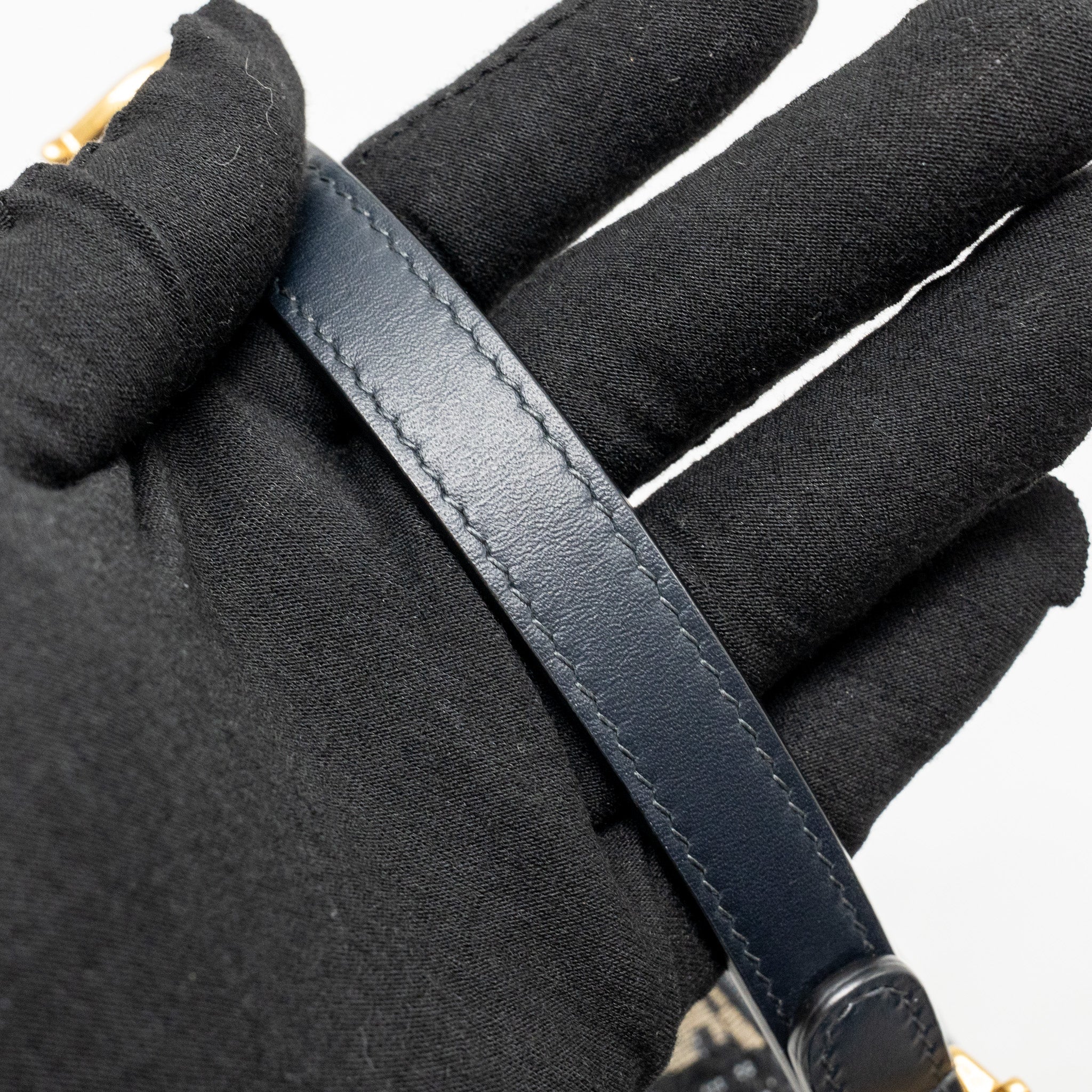 Dior Mini Saddle Bag Oblique Jacquard Canvas Blue GHW - Image 9