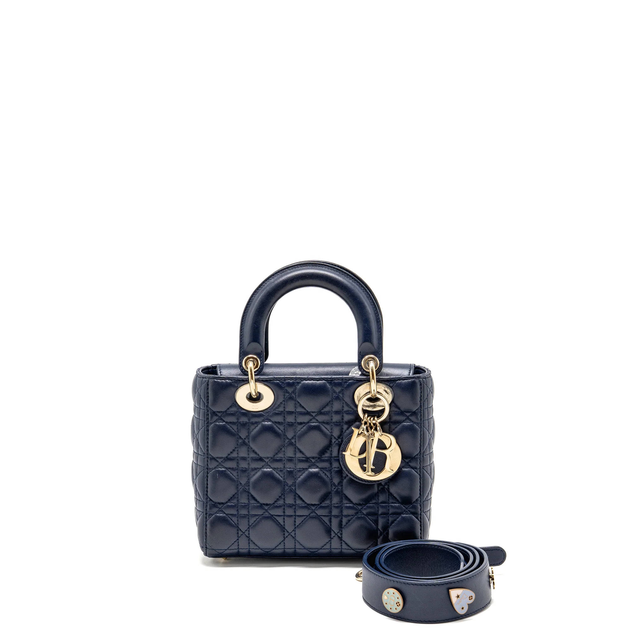 Dior My ABC Small Lady Dior Lambskin Dark Blue LGHW